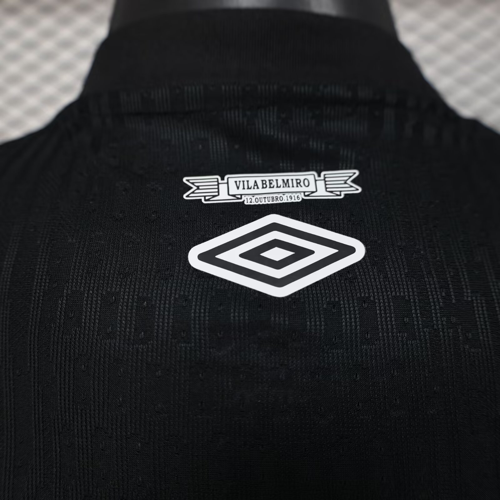 25-26 Santos home black jersey with advertising - player version