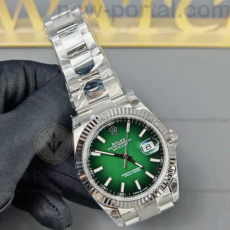 Rolex Super Clone Watches 1:1 DateJust Green Dial ,m126334-0033 Oyster 41MM 3235 Movement