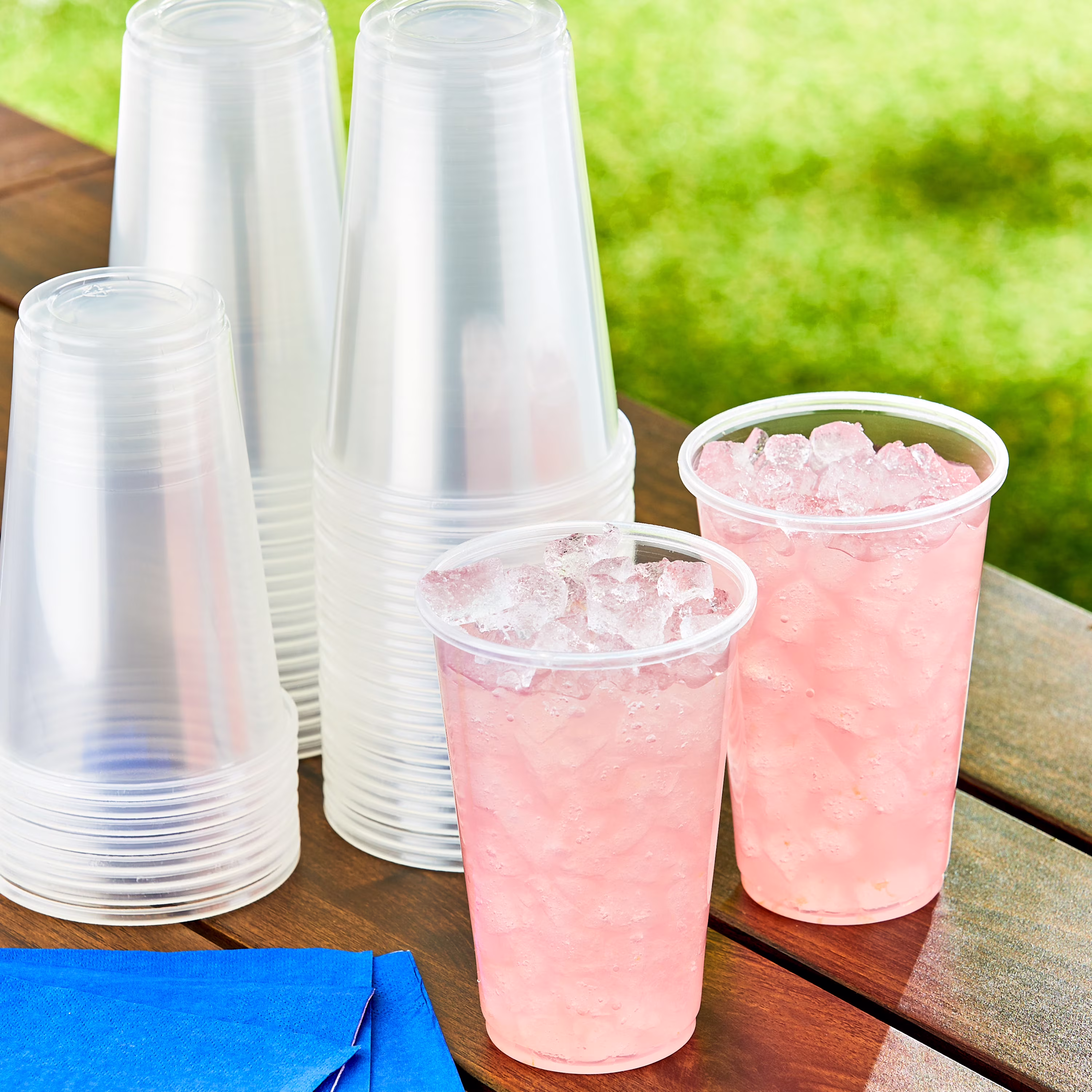 Great Value Disposable Plastic Cups, Clear, 16 oz, 25 Count