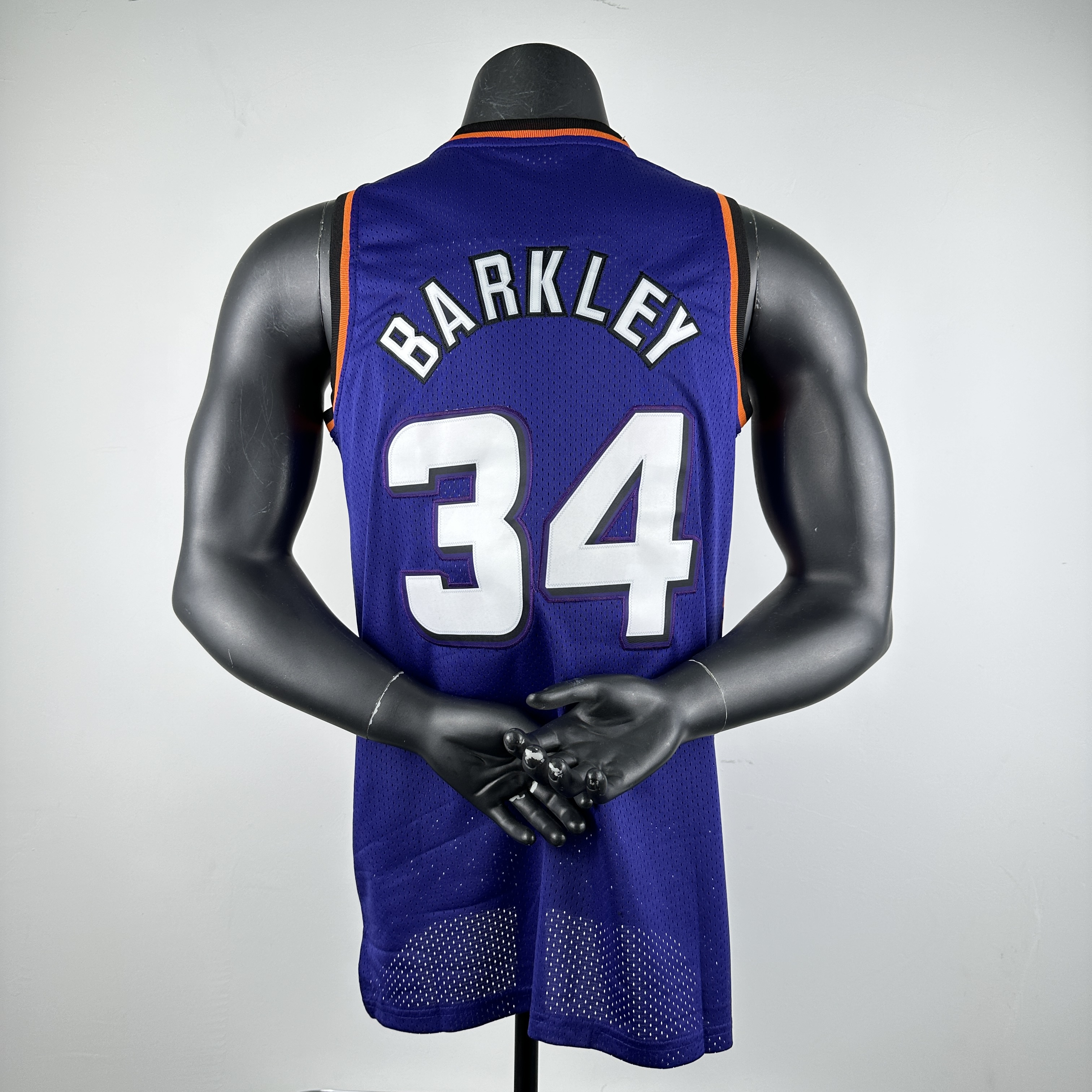 Embroidered MN retro jersey Suns 92/93 season purple No. 34 Barkley