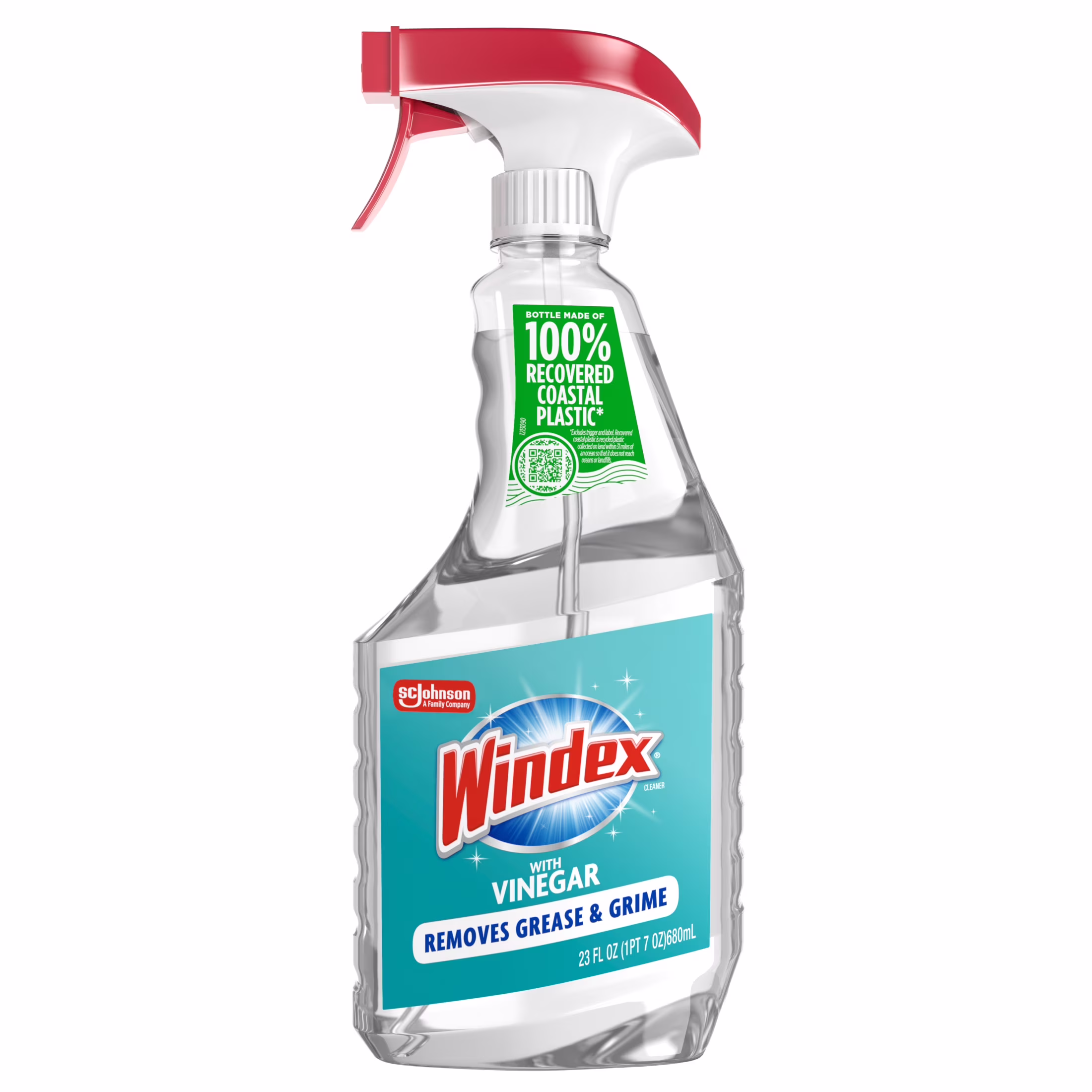 Windex® with Vinegar Glass Cleaner, Spray Bottle, 23 fl oz