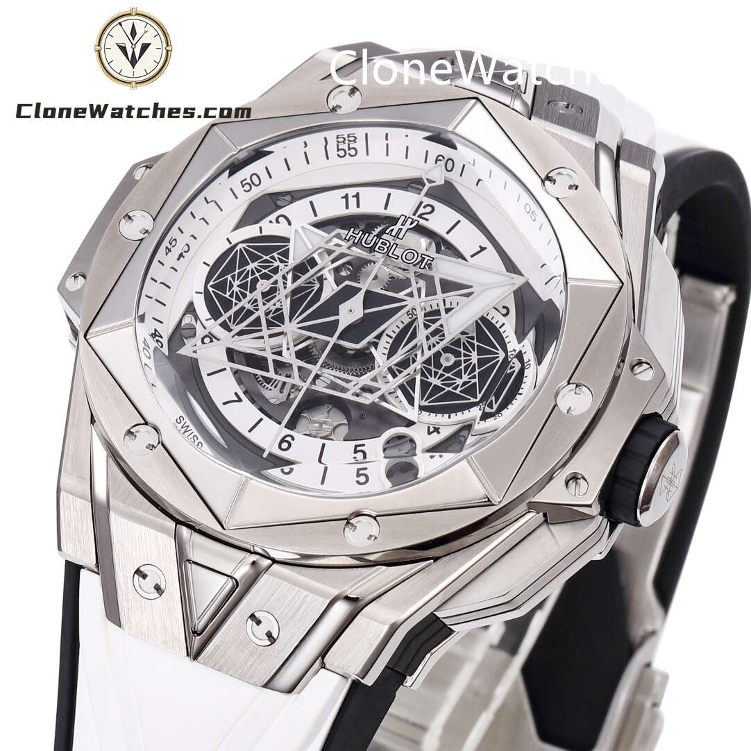 Hublot Super Clone Watches 1:1 Big Bang Unico Sang Bleu II 45MM TITANIUM WHITE 418.NX.2001.RX.MXM20