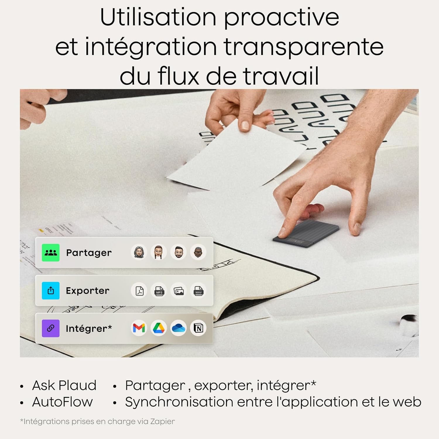 Enregistreur vocal IA transcription résumé 50 h multimodal