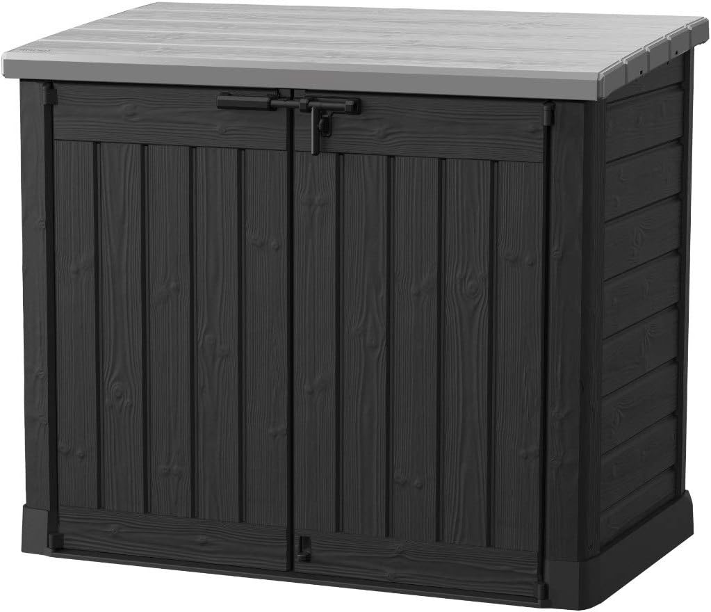 Abri horizontal résine 1200 L rangement poubelles