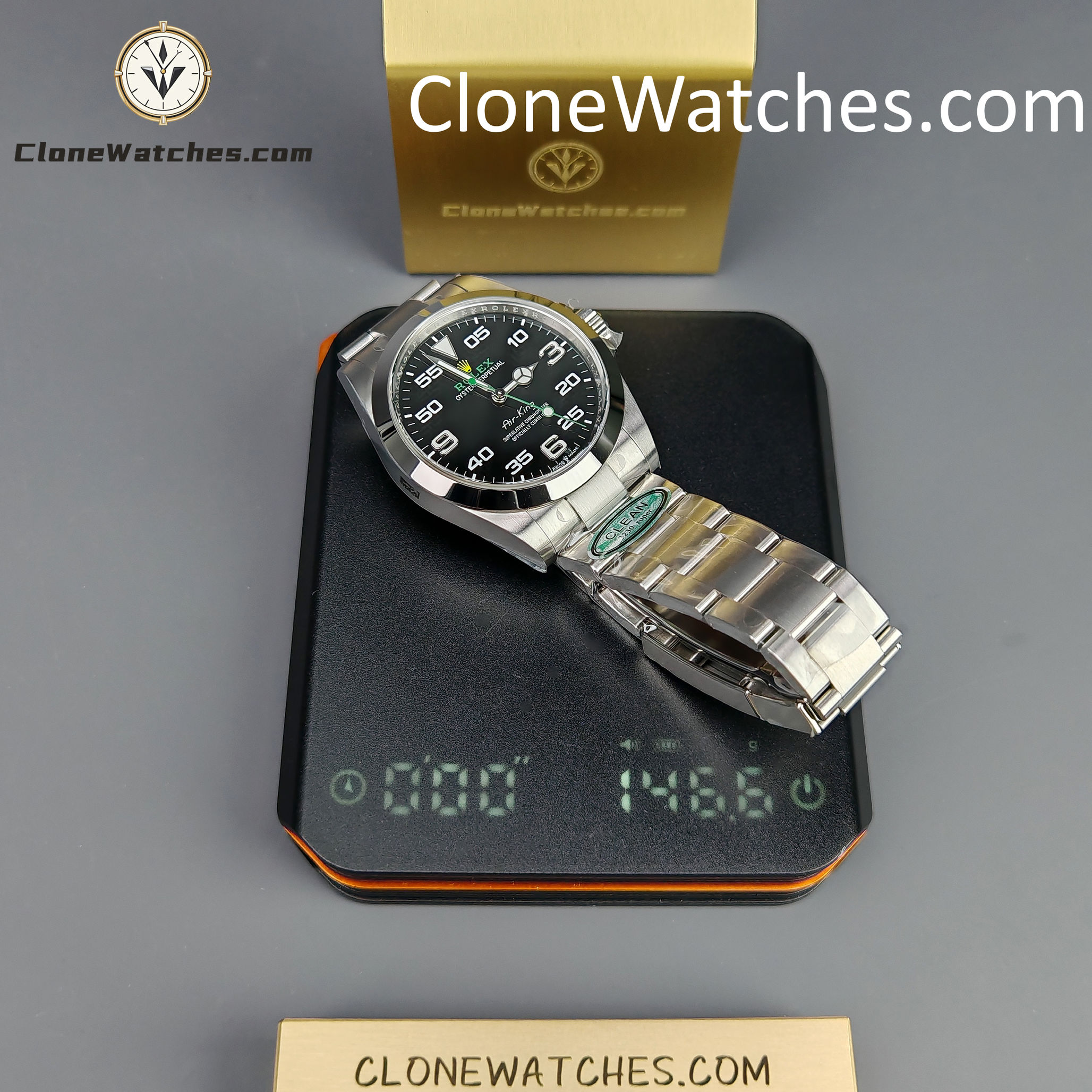 Rolex Super Clone Watches 1:1 Air king Black Dial M126900-0001 3230 Movement