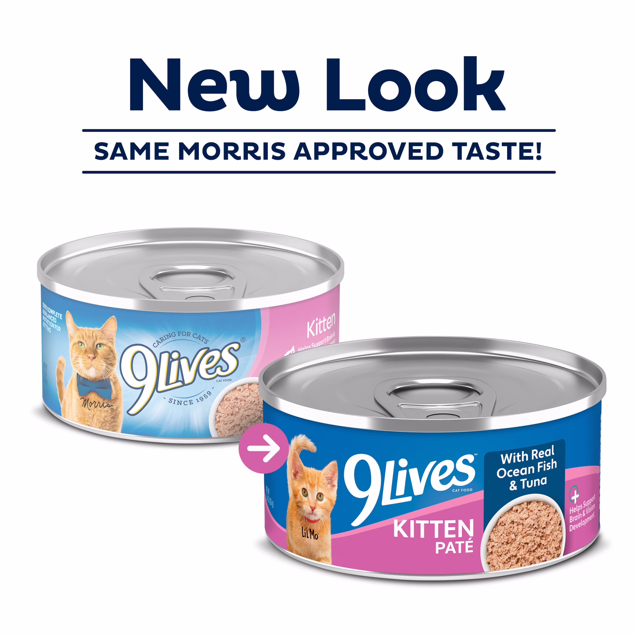 9Lives Kitten Paté Cat Food with Real Ocean Fish and Tuna, 5.5 oz