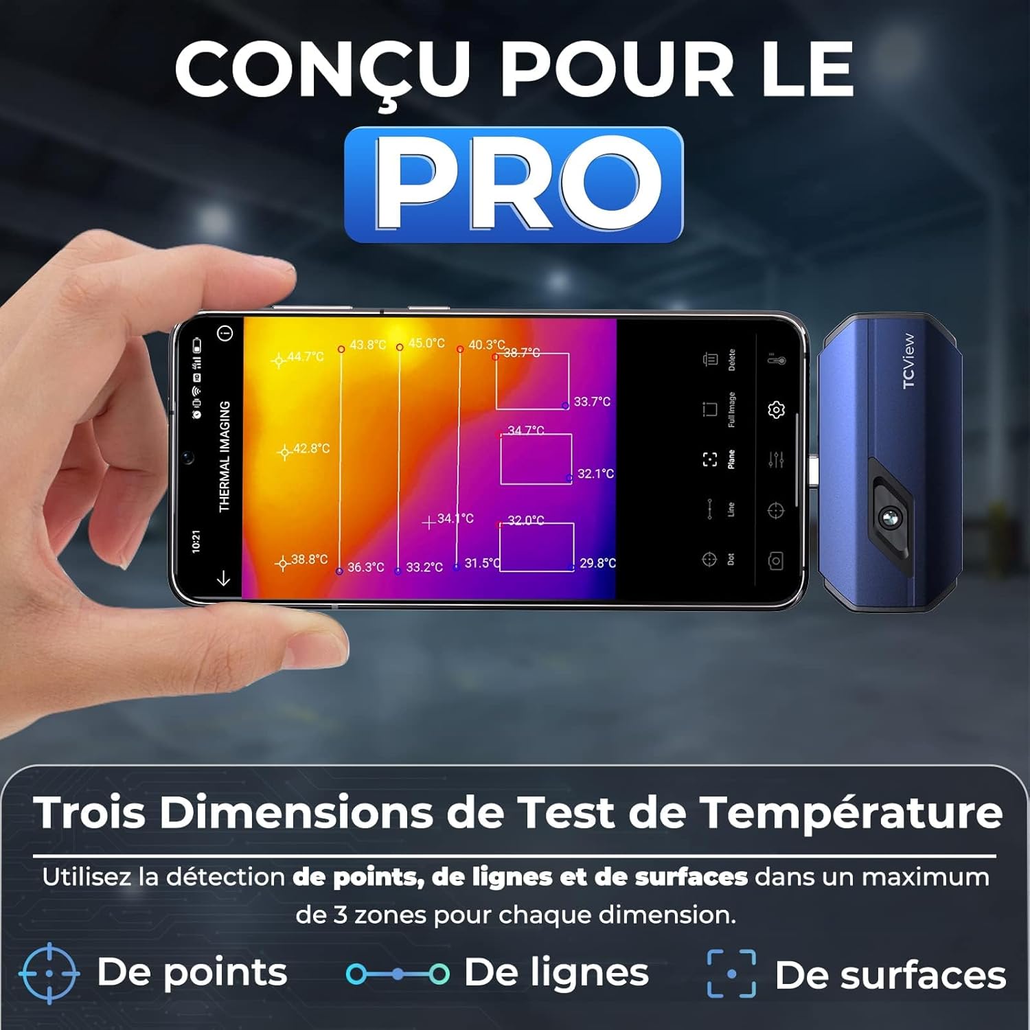 Imageur thermique TC001 caméra infrarouge USB C 512 x 384 -20 à 550°C précision 01°C