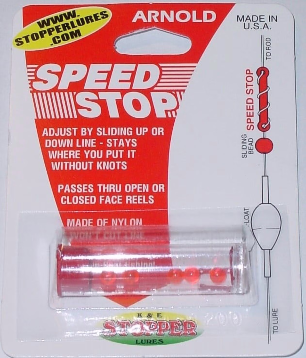 (3 pack) K&E SPEED STOPS | 5 PK Bobber Stops
