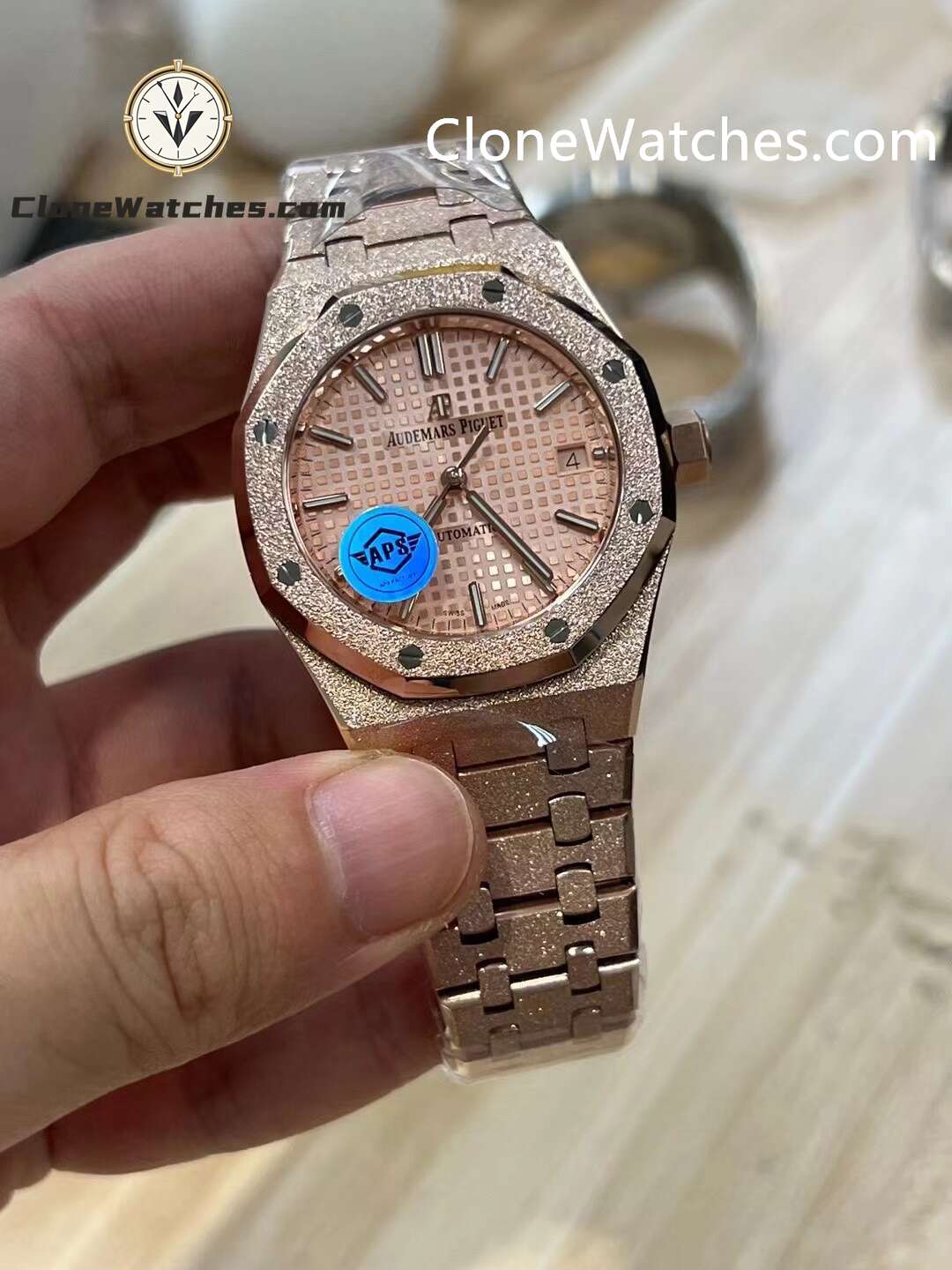 Audemars Piguet Super Clone Watches 1:1 Royal Oak Frost 15454OR Rose Gold Dial 37mm
