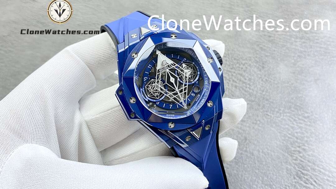 Hublot Super Clone Watches 1:1 Big Bang Unico Sang Bleu II Blue Ceramic 45MM 418.EX.5107.RX.MXM21