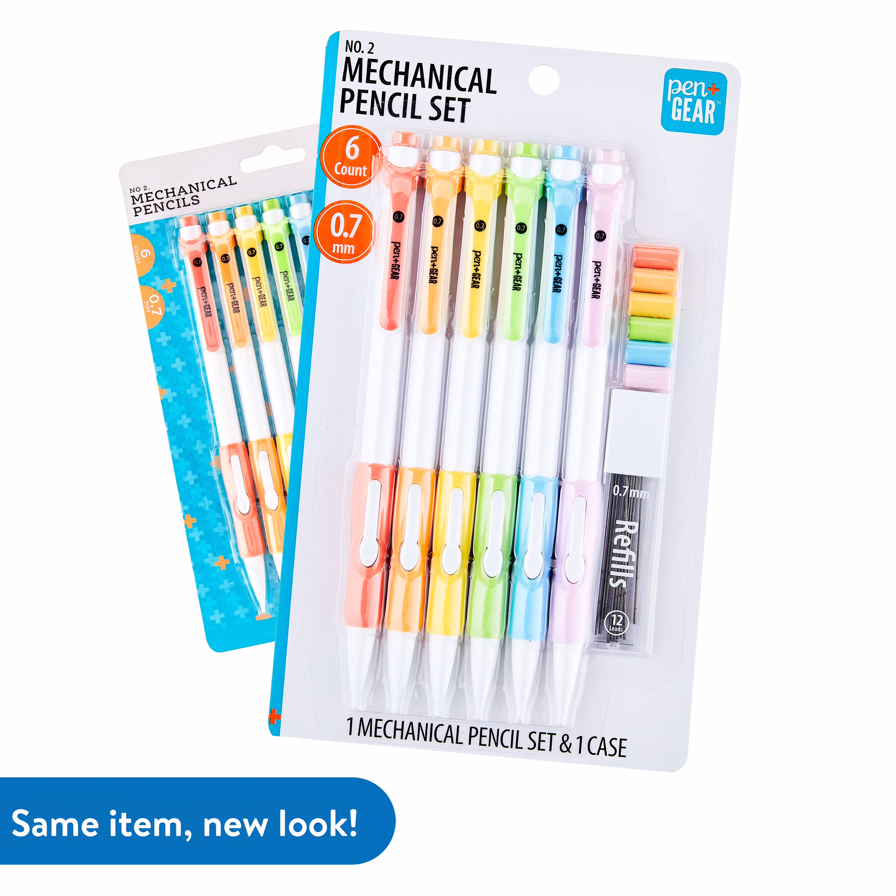 Pen+Gear Refillable Mechanical Pencils, 0.7mm, Assorted Colors, 6 Count