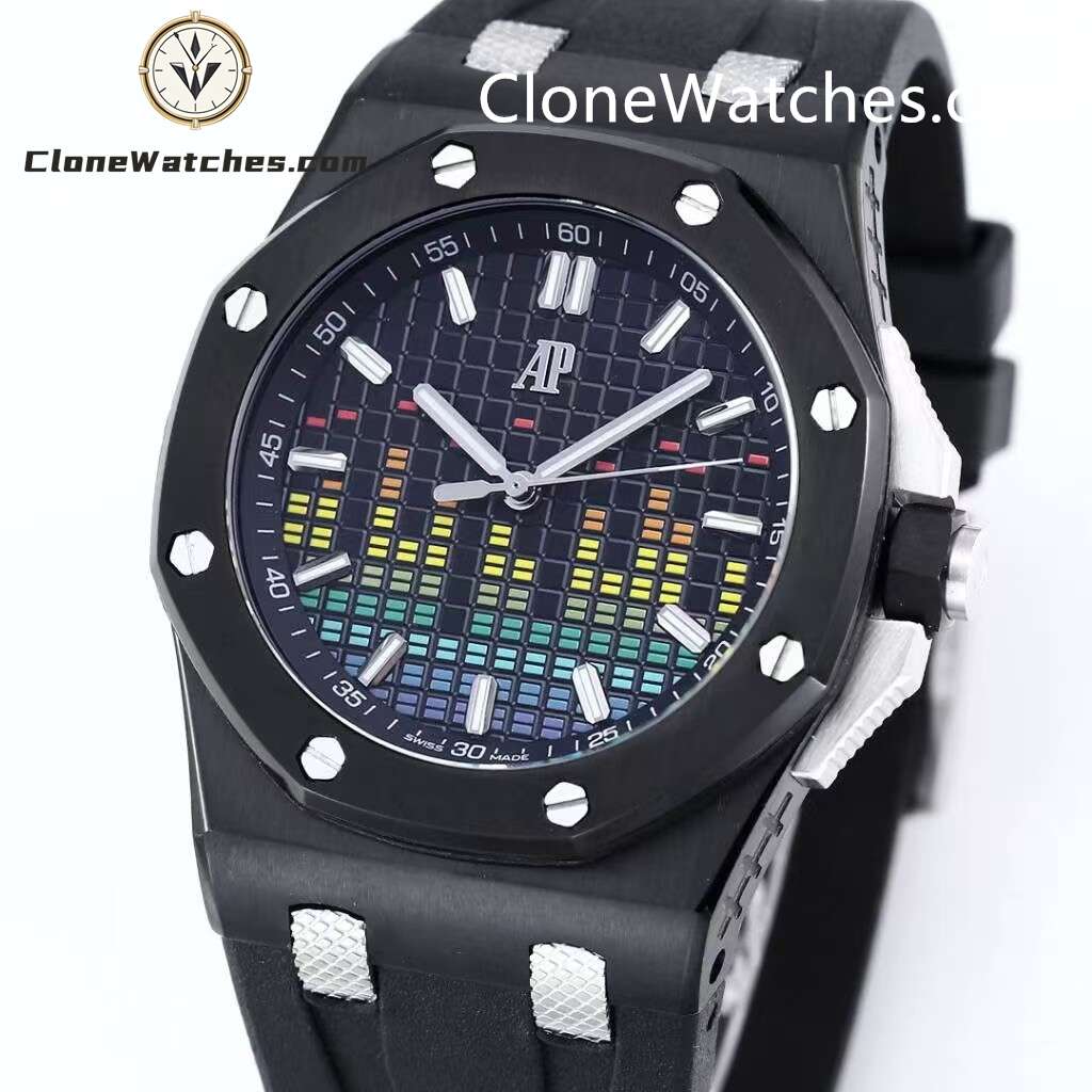 Audemars Piguet Super Clone Watches 1:1 Royal Oak Offshore 15600 44mm Black Music Dial