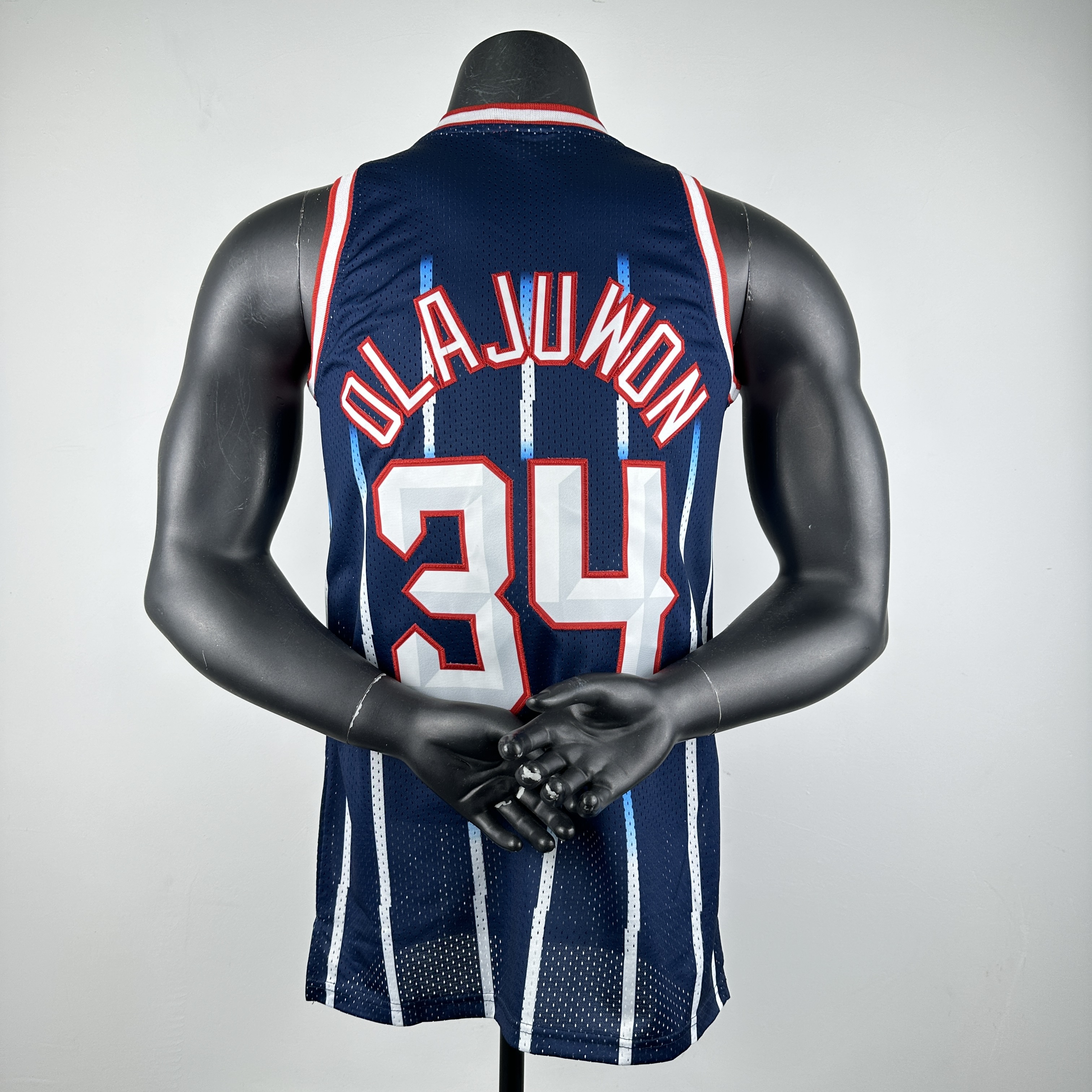 Embroidered MN retro jersey Rockets 96/97 season No. 34 Olajuwon