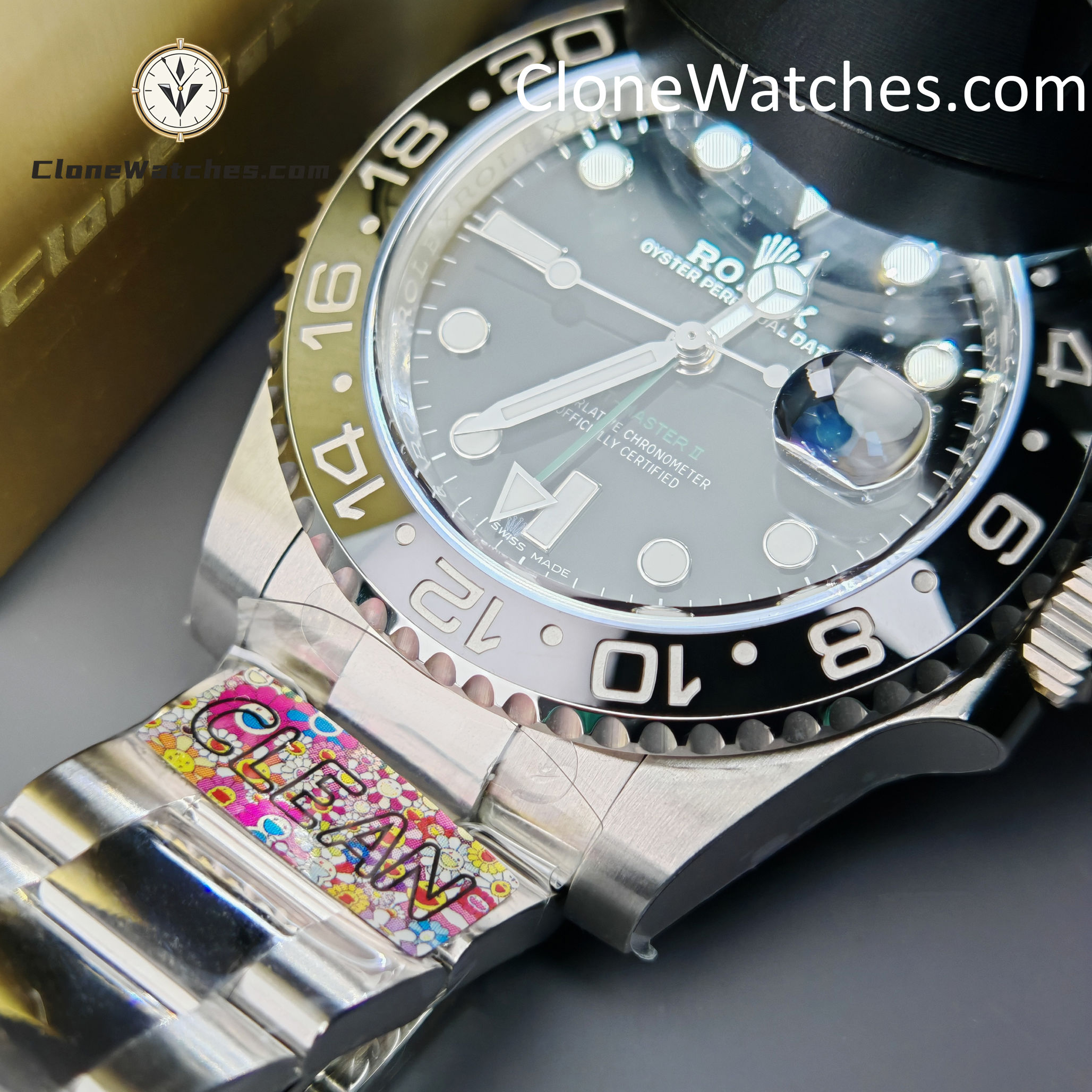 Rolex Super Clone Watches 1:1 GMT Master II 116710LN-0001 Oyster 3186 Movement