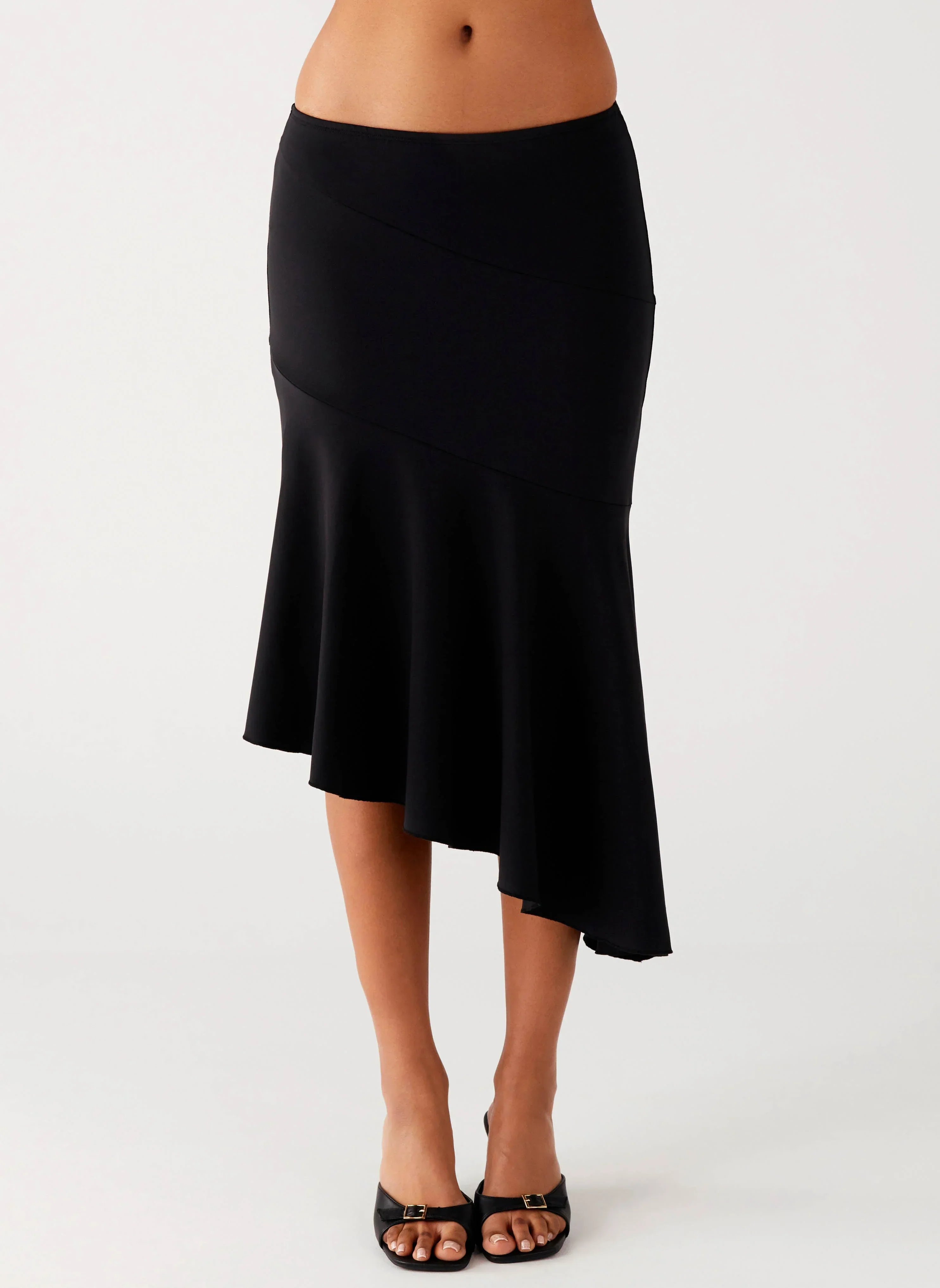 Wonderlust Midi Skirt - Black