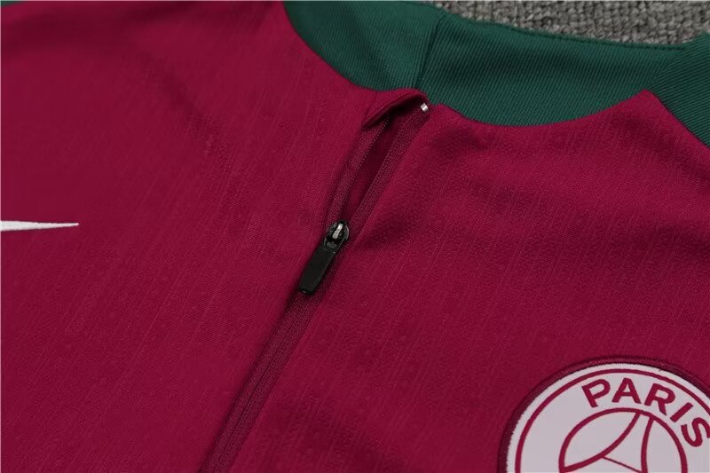 2024/25 Paris half-pull training uniform red 1:1 Thai quality suit