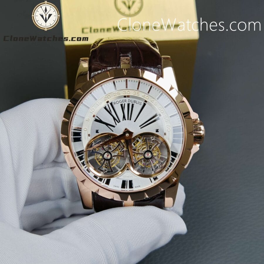 Roger Dubuis Super Clone Watches 1:1 Excalibur Rose Gold RDDBEX0249 45MM