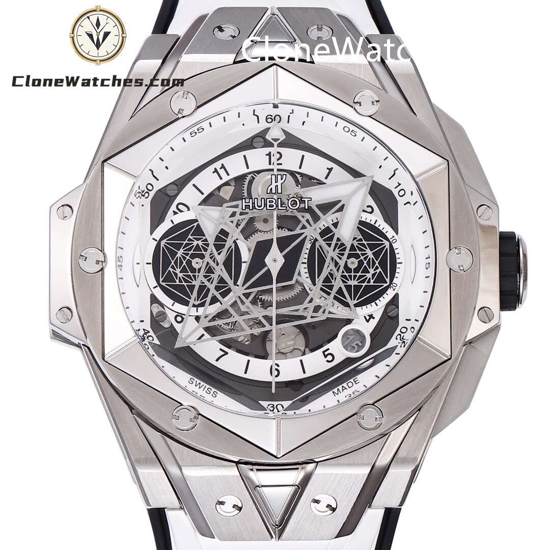 Hublot Super Clone Watches 1:1 Big Bang Unico Sang Bleu II 45MM TITANIUM WHITE 418.NX.2001.RX.MXM20