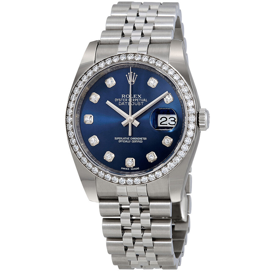 Rolex Oyster Perpetual Datejust 36 Blue Dial Stainless Steel Jubilee Bracelet Automatic Ladies Watch 116244BLDJ（Lifetime free warranty+90-days replacement service & Refund!.）