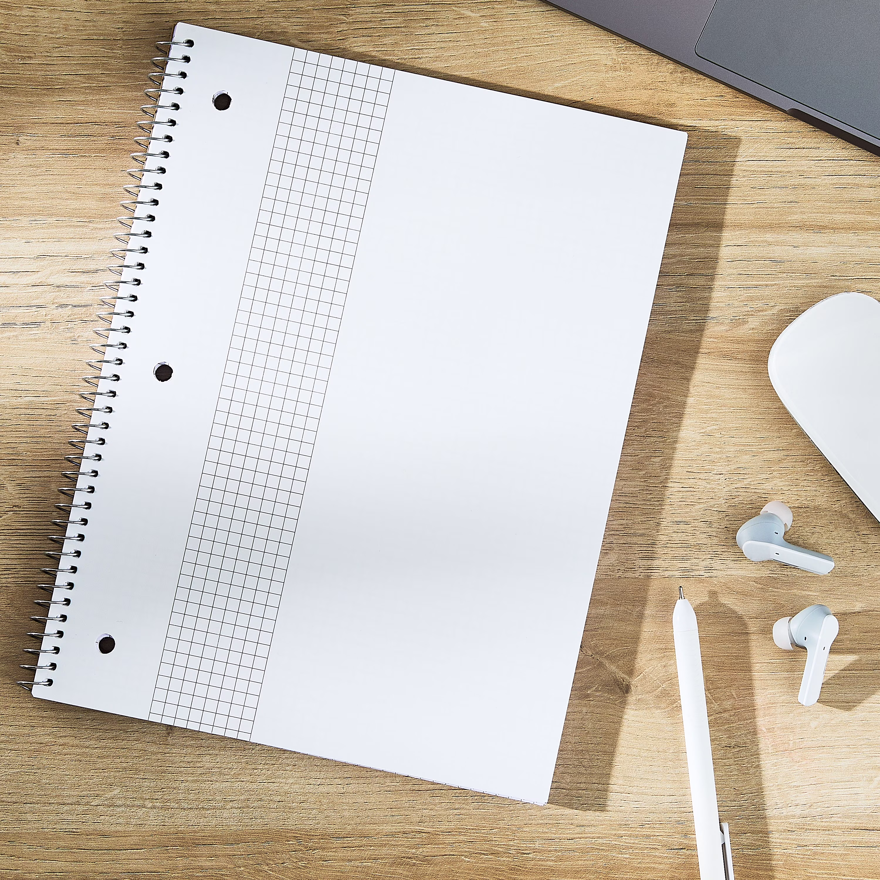 Pen+Gear 1-Subject Grid Ruled Notebook, Poly Cover, 80 Sheets, 8.5 in x 10.5 in
