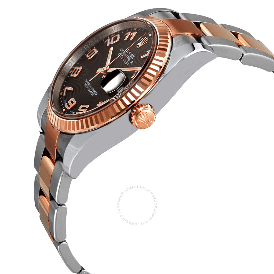 Rolex Oyster Perpetual Datejust 36 Black Concentric Dial Stainless Steel and 18K Everose Gold Bracelet Automatic Men s Watch 116231BKCAO（Lifetime free warranty+90-days replacement service & Refund!.）