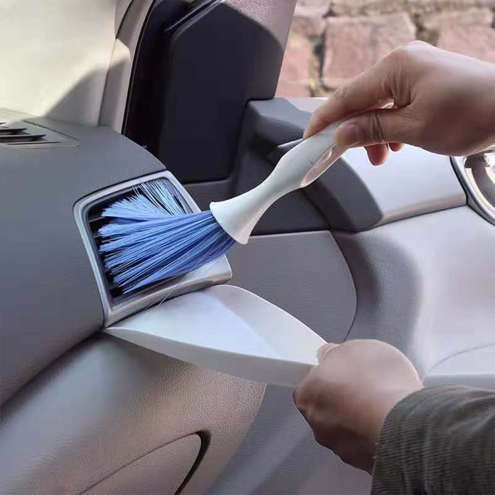 Auto Interior Dust Brush, Car Cleaning Brushes Duster, Soft Bristles Detailing Brush Dusting Tool for Automotive Dashboard, Air Conditioner Vents, Leather, Computer,Scratch Free