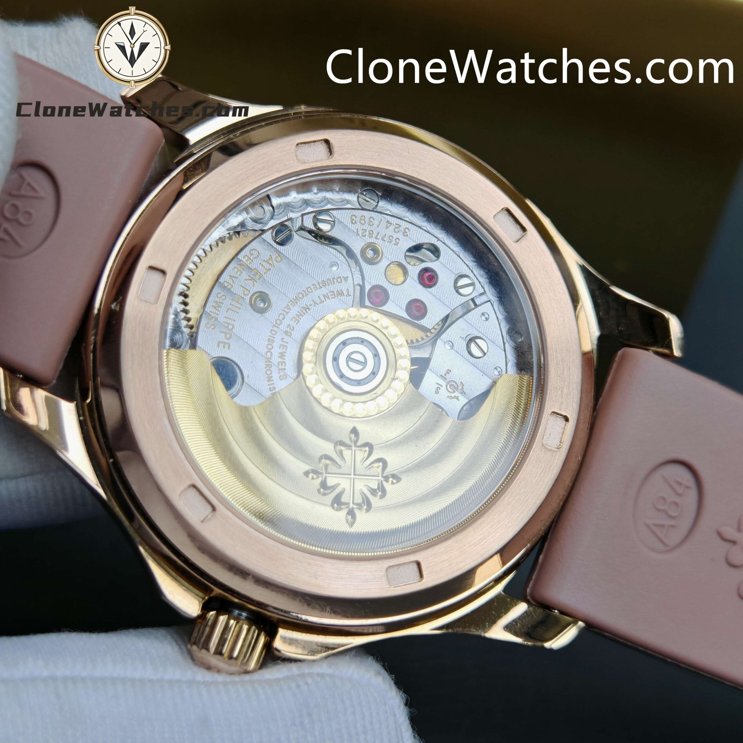 Patek Philippe Super Clone Watches 1:1 Aquanaut 5072R-001 Rose Gold 35.6 mm