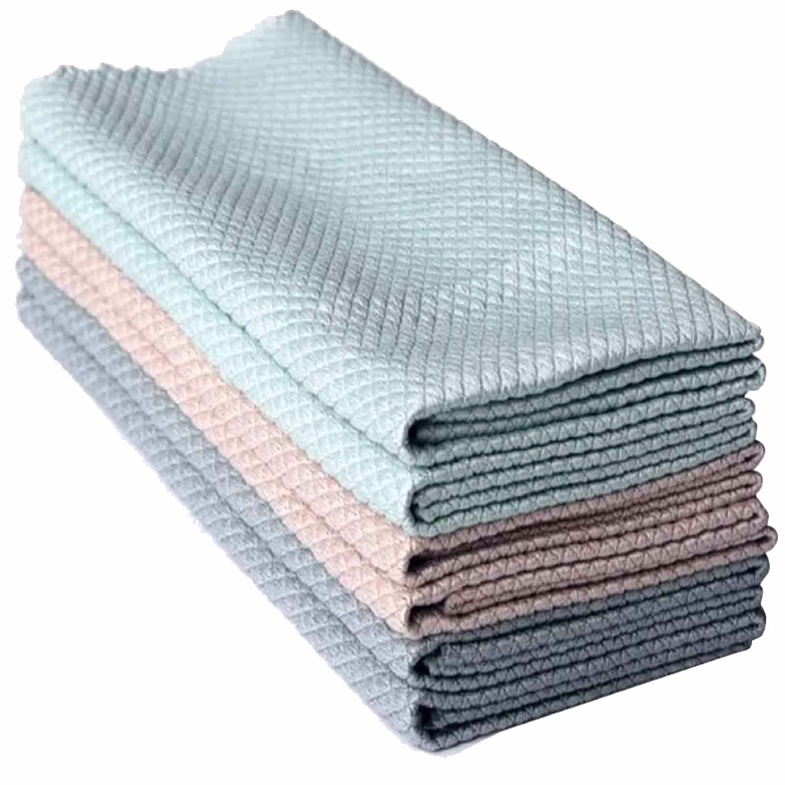 ZOURIH Fish Scale Streak Free Magic Glass Window Car Mirror Microfiber Cleaning Cloth Cleaner Cloths,Lint Free Stainless Steel Windshield Shower Cleaning Cloth,(3 PCS)