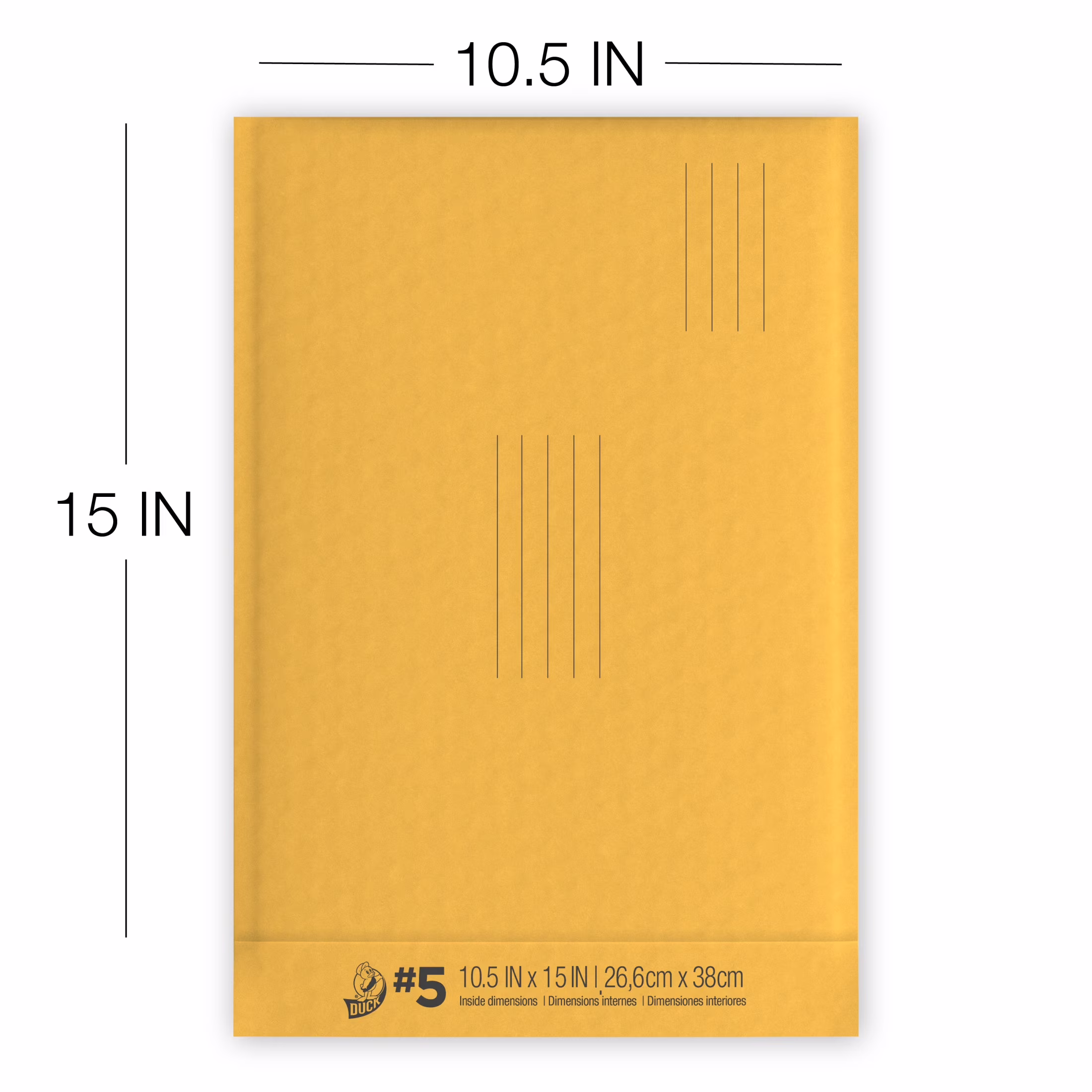 Duck Self-Seal Kraft Bubble Mailer #5, 10.5