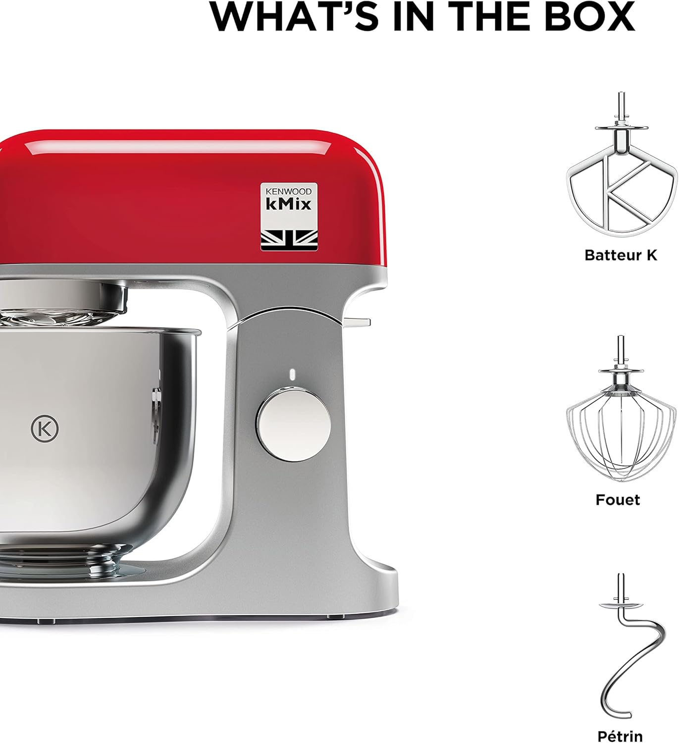Robot pâtissier 1000 W bol 5 L rouge