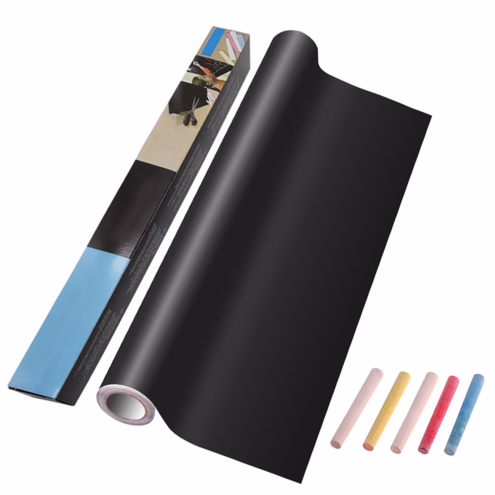 Chalkboard Wall Sticker, Removable Erasable, Contact Paper, DIY Decal Adhesive, for Home Classroom Office, Blackboard Wallpaper Rolls | Black KTFgvq