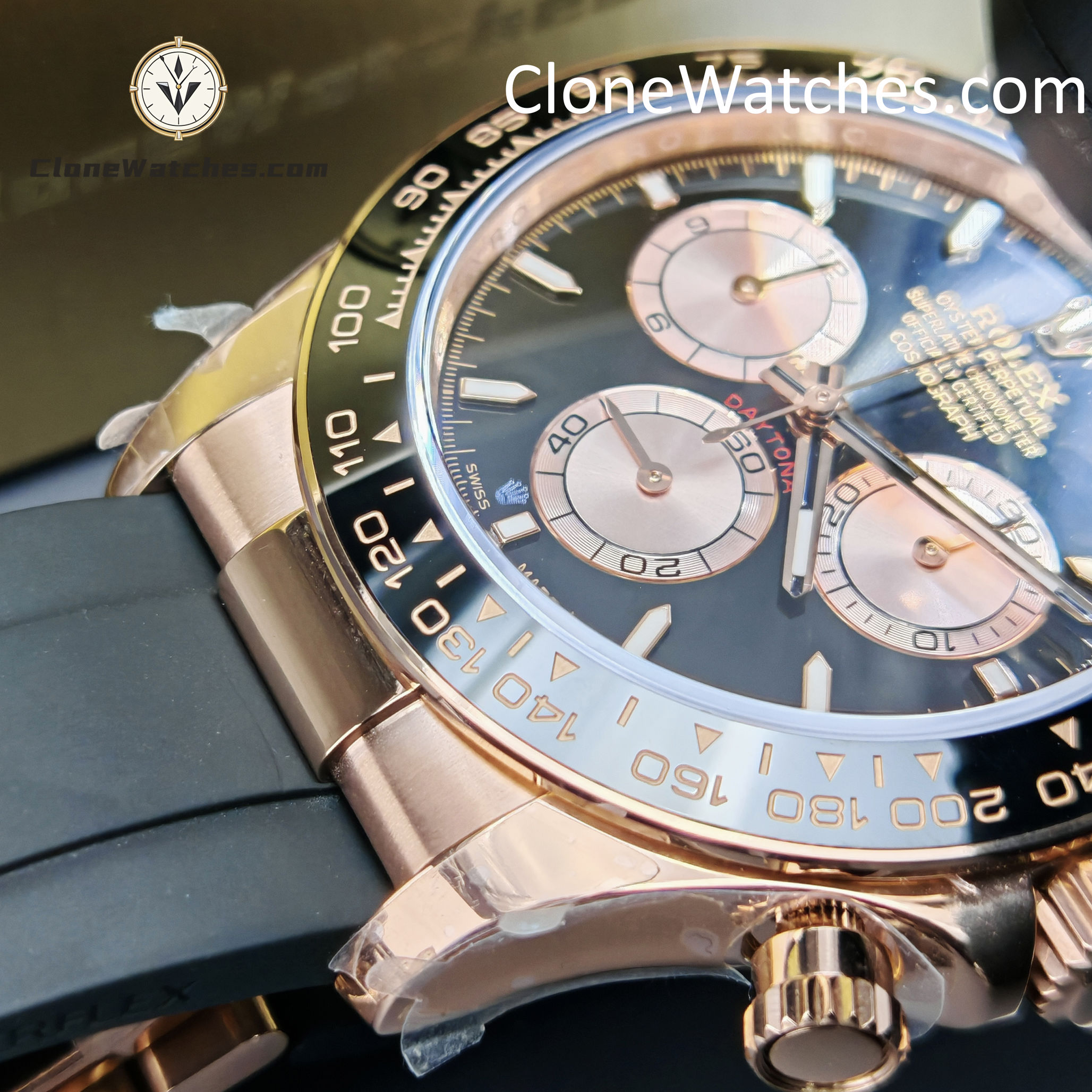 Rolex Super Clone Watches 1:1 Daytona Rose Gold M126515ln-0002 4131 Movement