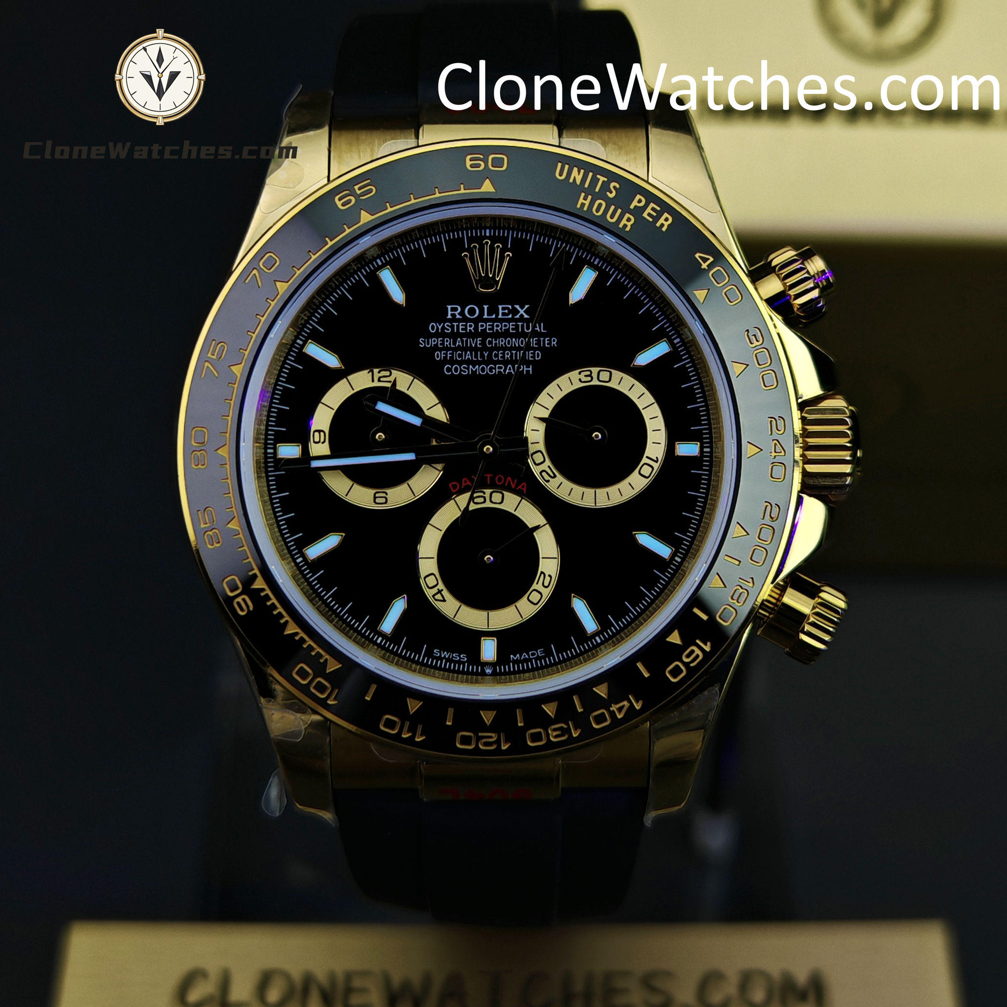 Rolex Super Clone Watches 1:1 Daytona 18k Gold M126518ln-0008 4131 Movement