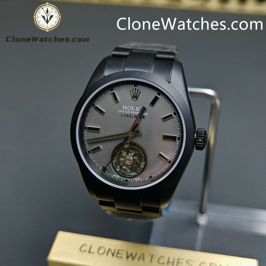Modified Super Clone Watches 1:1 Rolex Tourbillon All Black Automatic movement