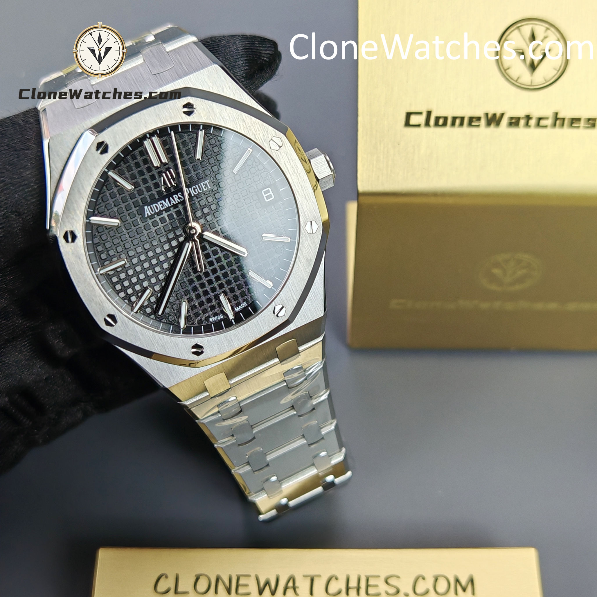 Audemars Piguet Super Clone Watches 1:1 Royal Oak 15500 Black Dial