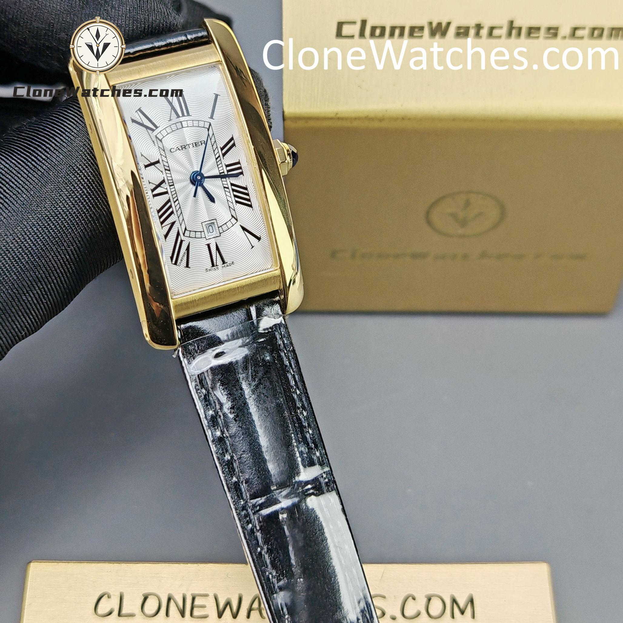 Cartier Super Clone Watches 1:1 Tank Américaine Quartz Movement Silver White Dial 41.6*22.6MM W2620030