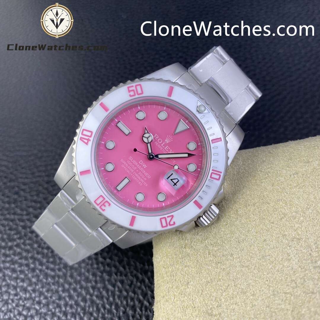 Modified Super Clone Watches 1:1 DiW Rolex Submariner FUCHSIA 3235 Movement