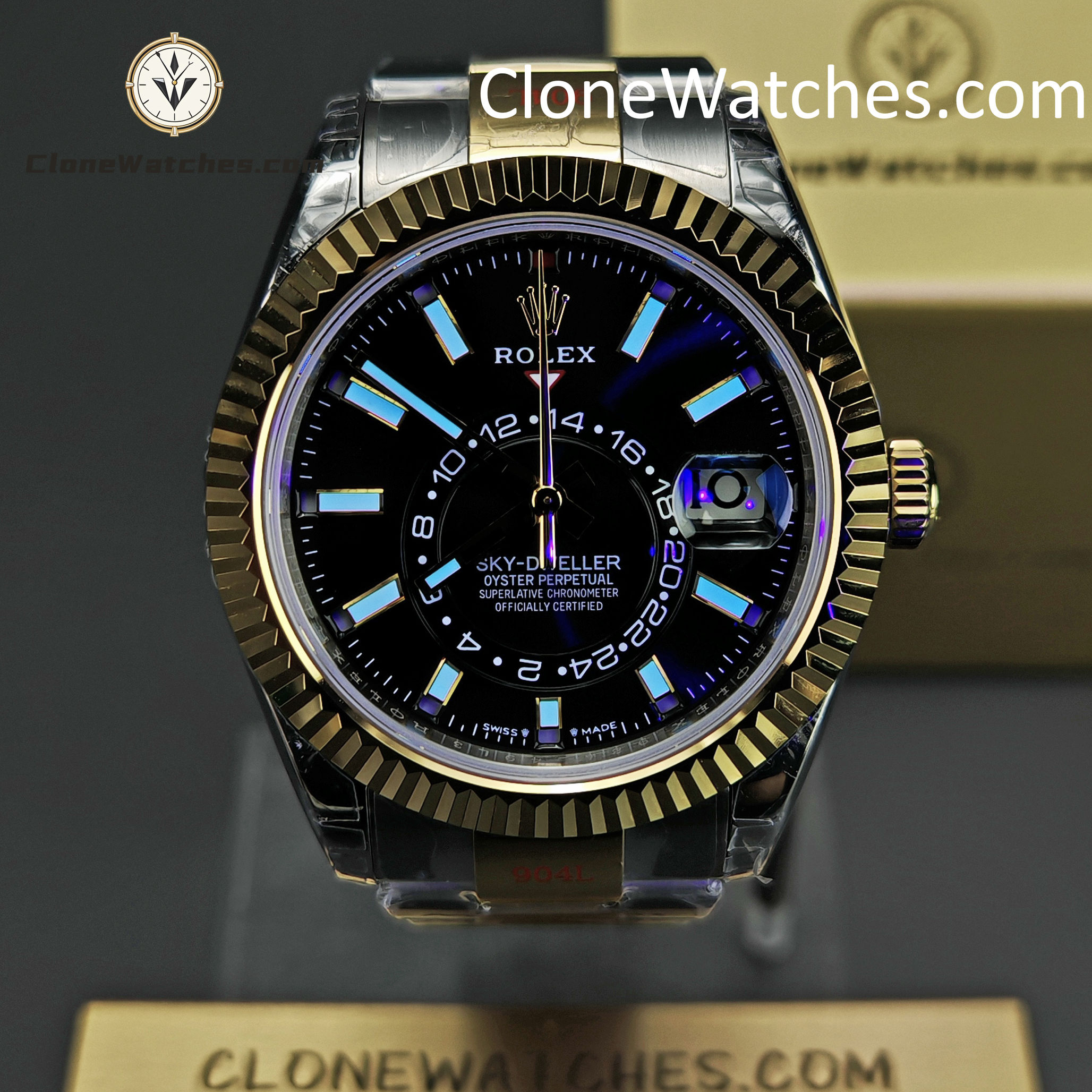 Rolex Super Clone Watch 1:1 Sky Dweller Black Dial Oyster m336933-0003 42MM