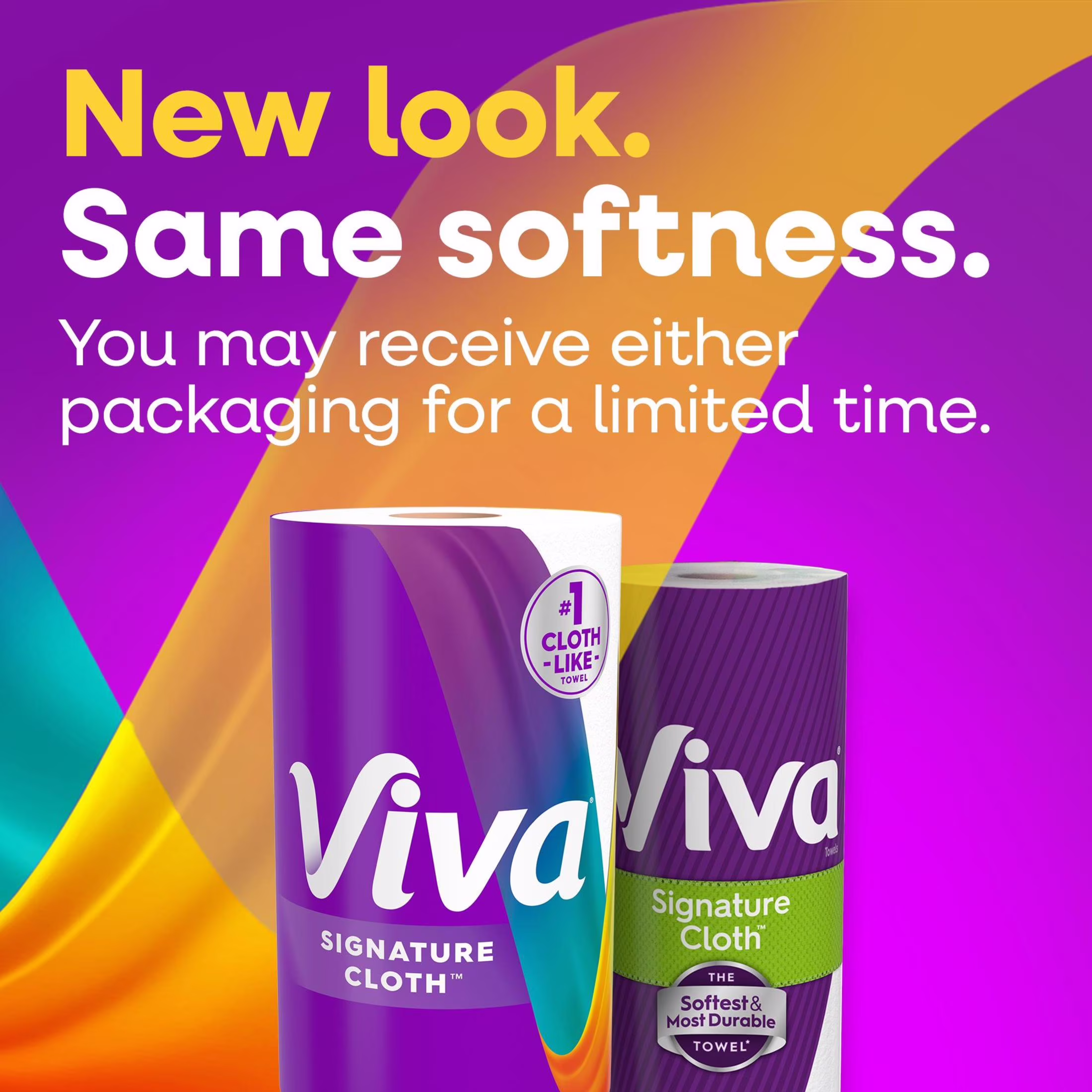 Viva Signature Cloth Paper Towels, 1 Triple Roll, 129 Sheets per Roll