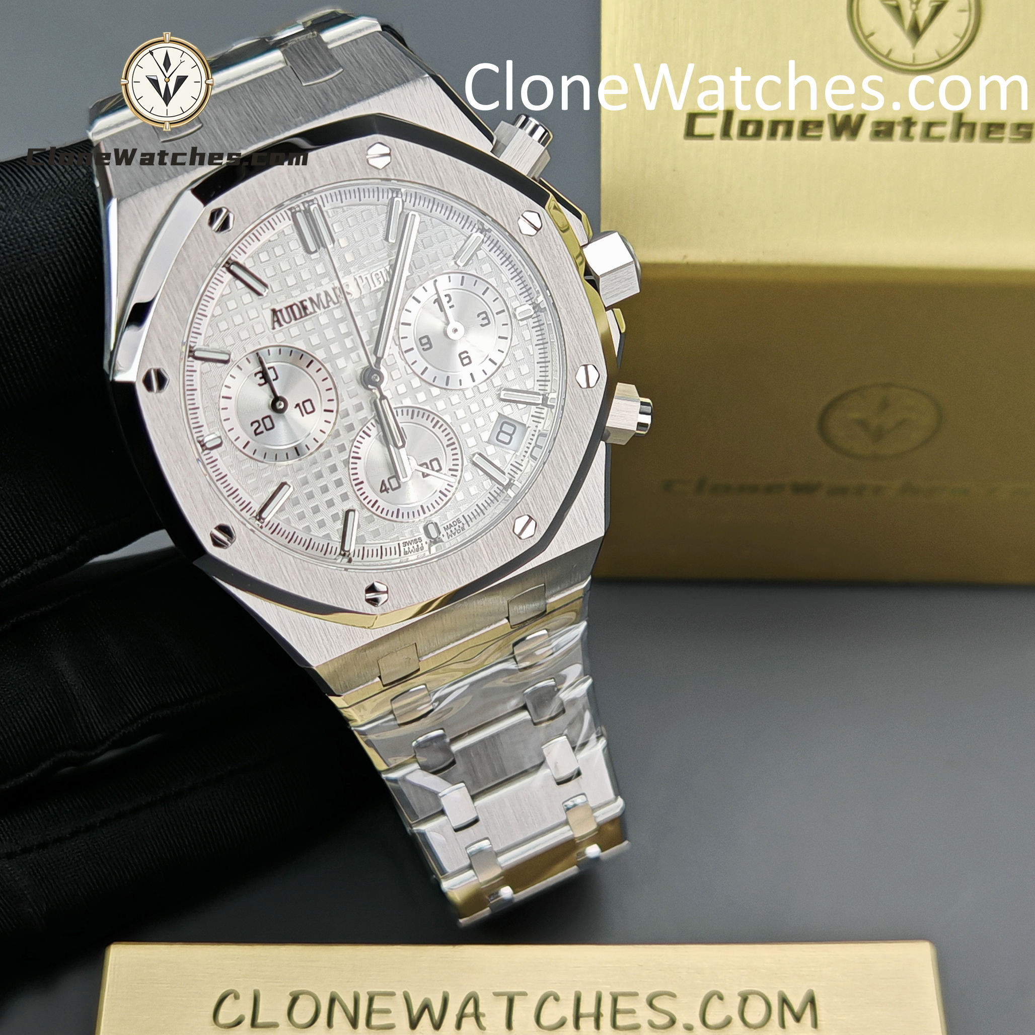 Audemars Piguet Super Clone Watches 1:1 Royal Oak White Dial 26240 Selfwinding Chronograph