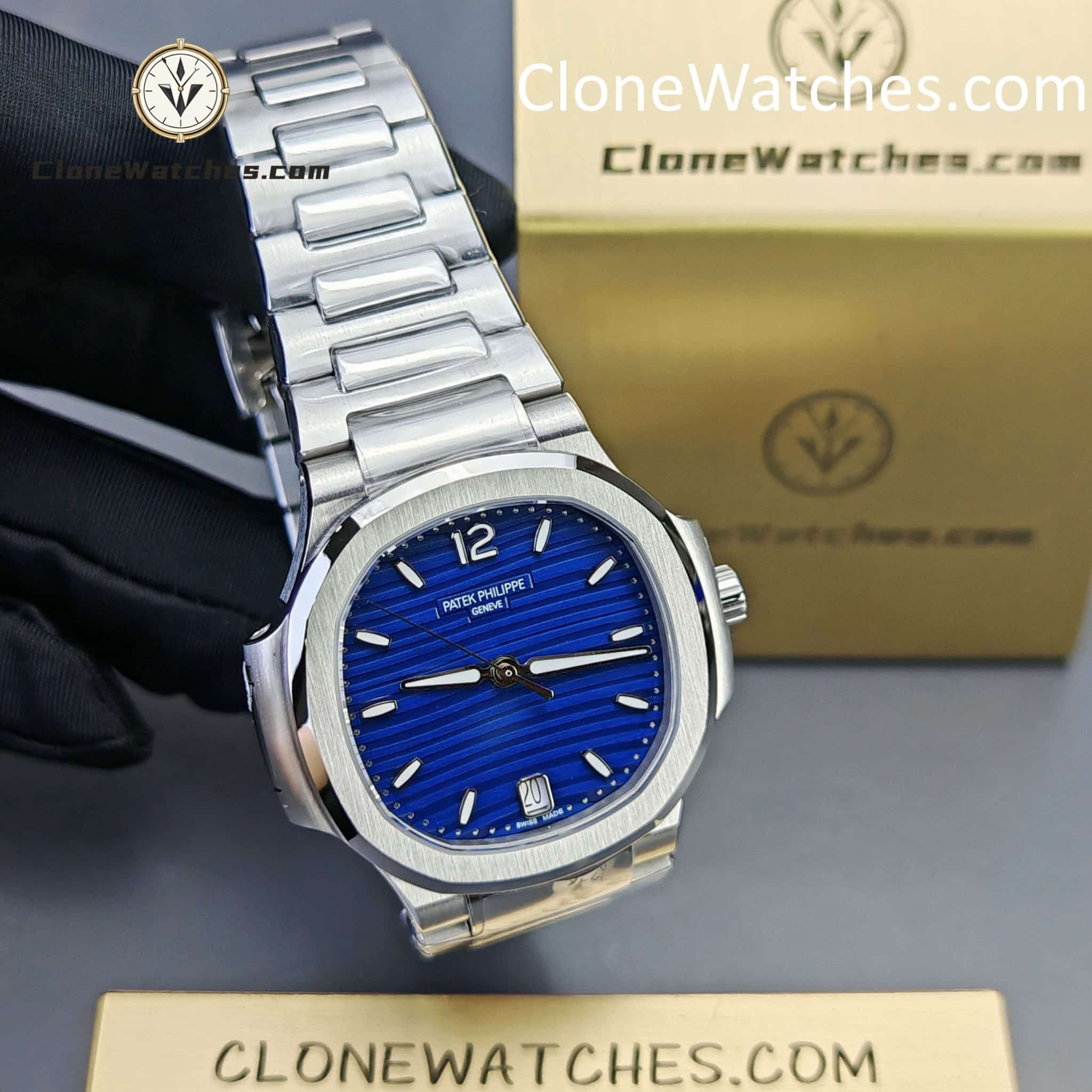 Patek Philippe Super Clone Watches 1:1 Nautilus Blue Dial 7118/1A 35.2 mm