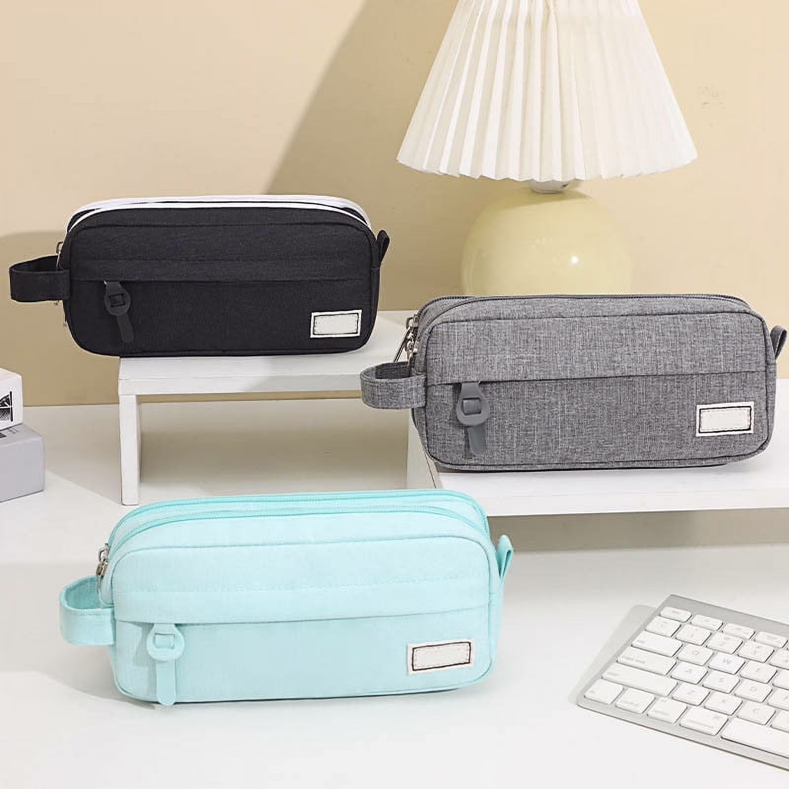 PALIFEUR Pencil Case Large Capacity Pencil Pouch, Multi-layer Aesthetic Pen Bag, Sturdy Multifunctional Pencil Bag, Pencil Box, Sky Blue