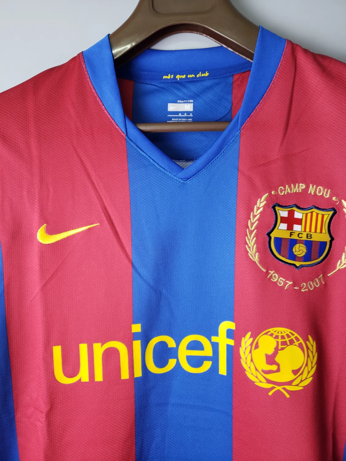 2007/08 Barcelona Home Long Sleeve Retro Jersey - Fans Edition
