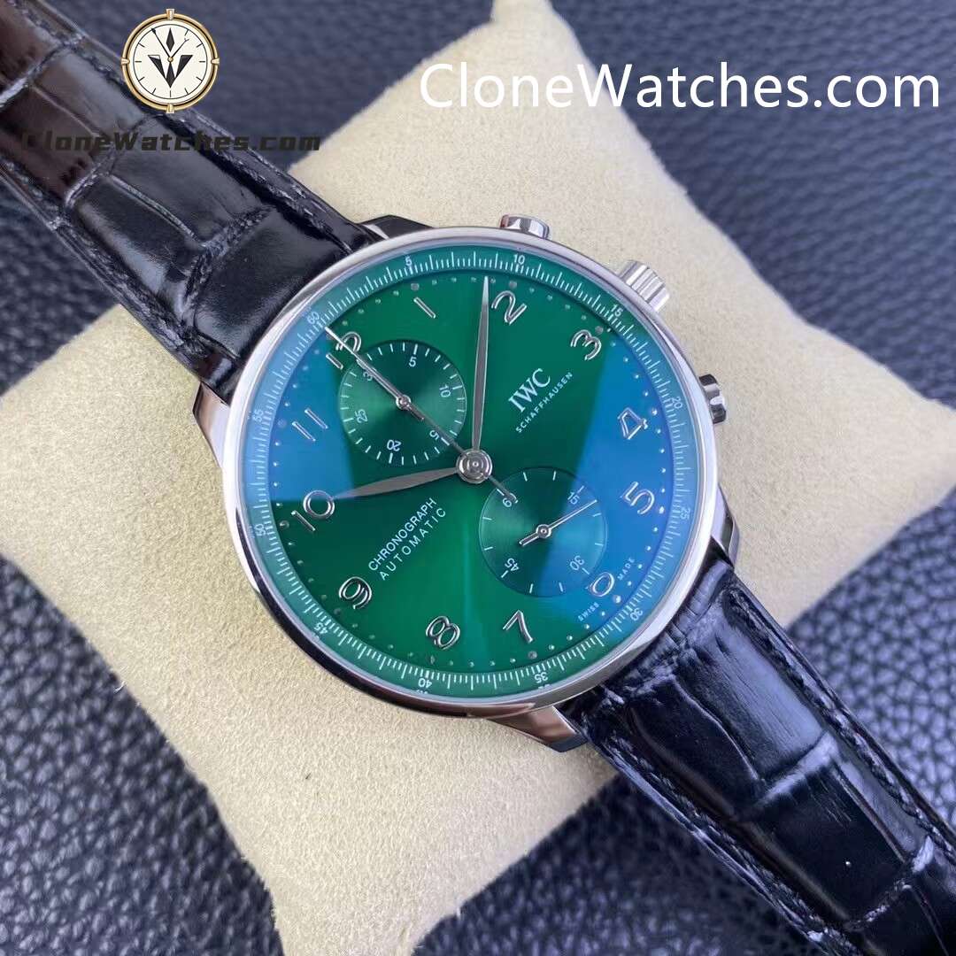 IWC Super Clone Watches 1:1 Portugieser Chronograph Green Dial 41MM IW371615