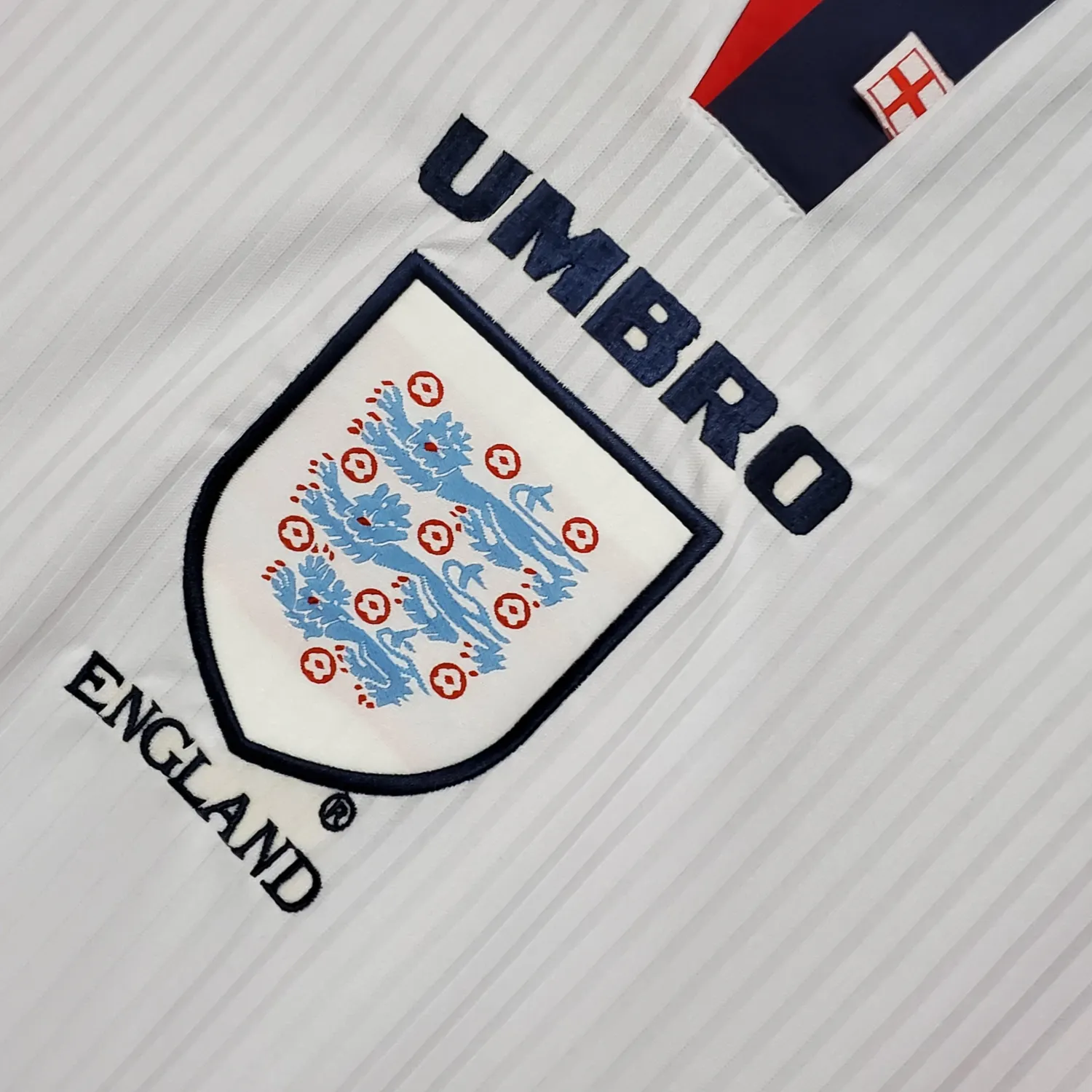 1998 England Home Long Sleeve Retro Jersey - Fans Edition