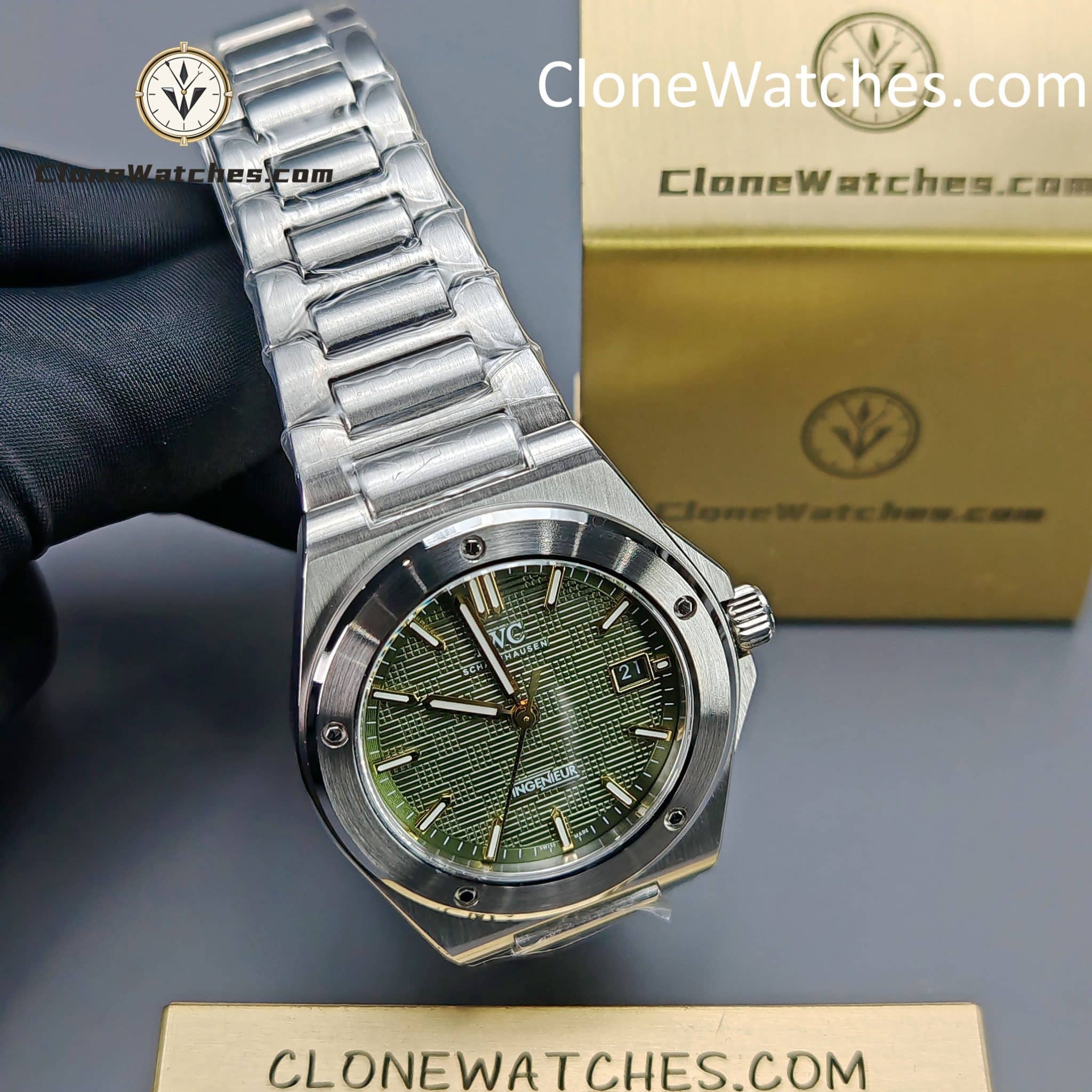 IWC Super Clone Watches 1:1 IW328908 Ingenieur Automatic 40 Green Dial