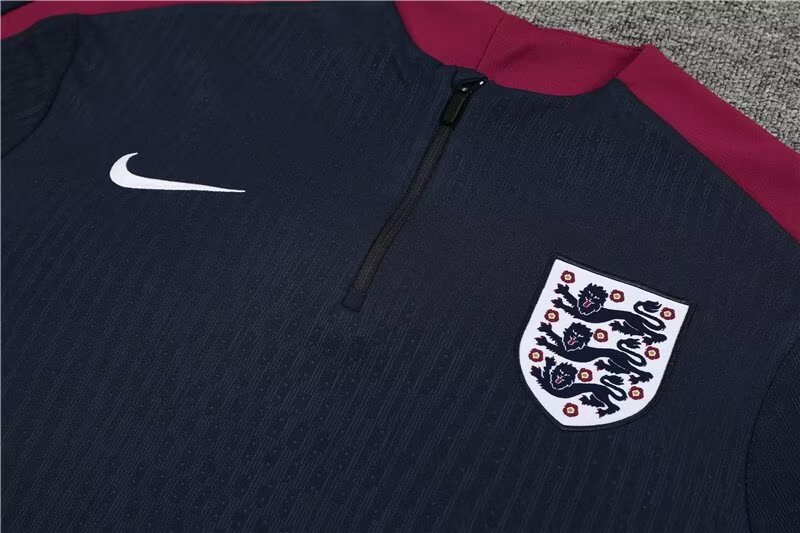 2024/25 England half-pull training uniform black 1:1 Thai quality suit