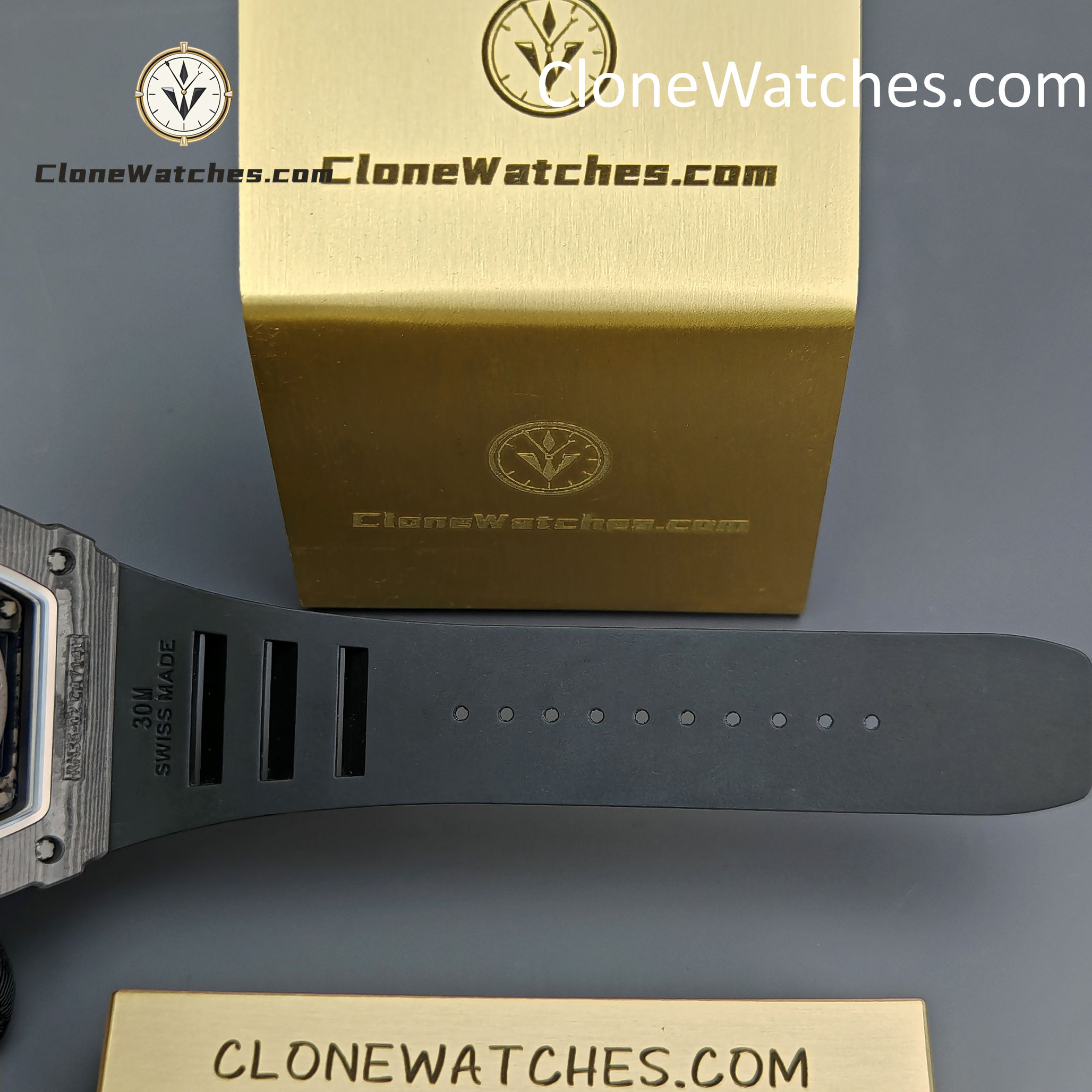 Richard Mille Super Clone Watches 1:1 RM 035 – 02 NTPT Carbon Fiber Black Rubber Strap