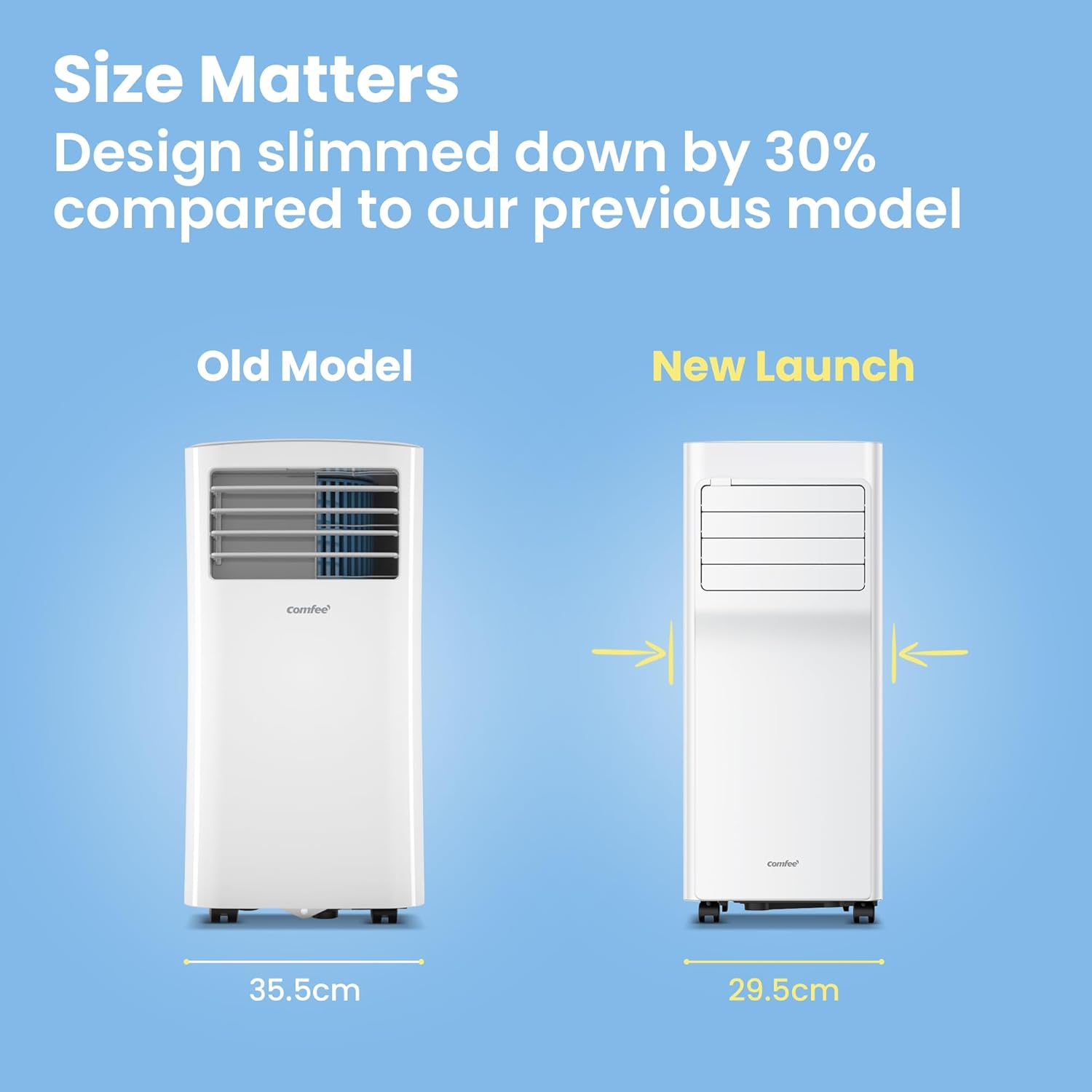 Climatiseur mobile 7000 BTU 2kW contrôle app 3 modes 3 vitesses minuterie 24h pièces 23m² Breezy Cool 20