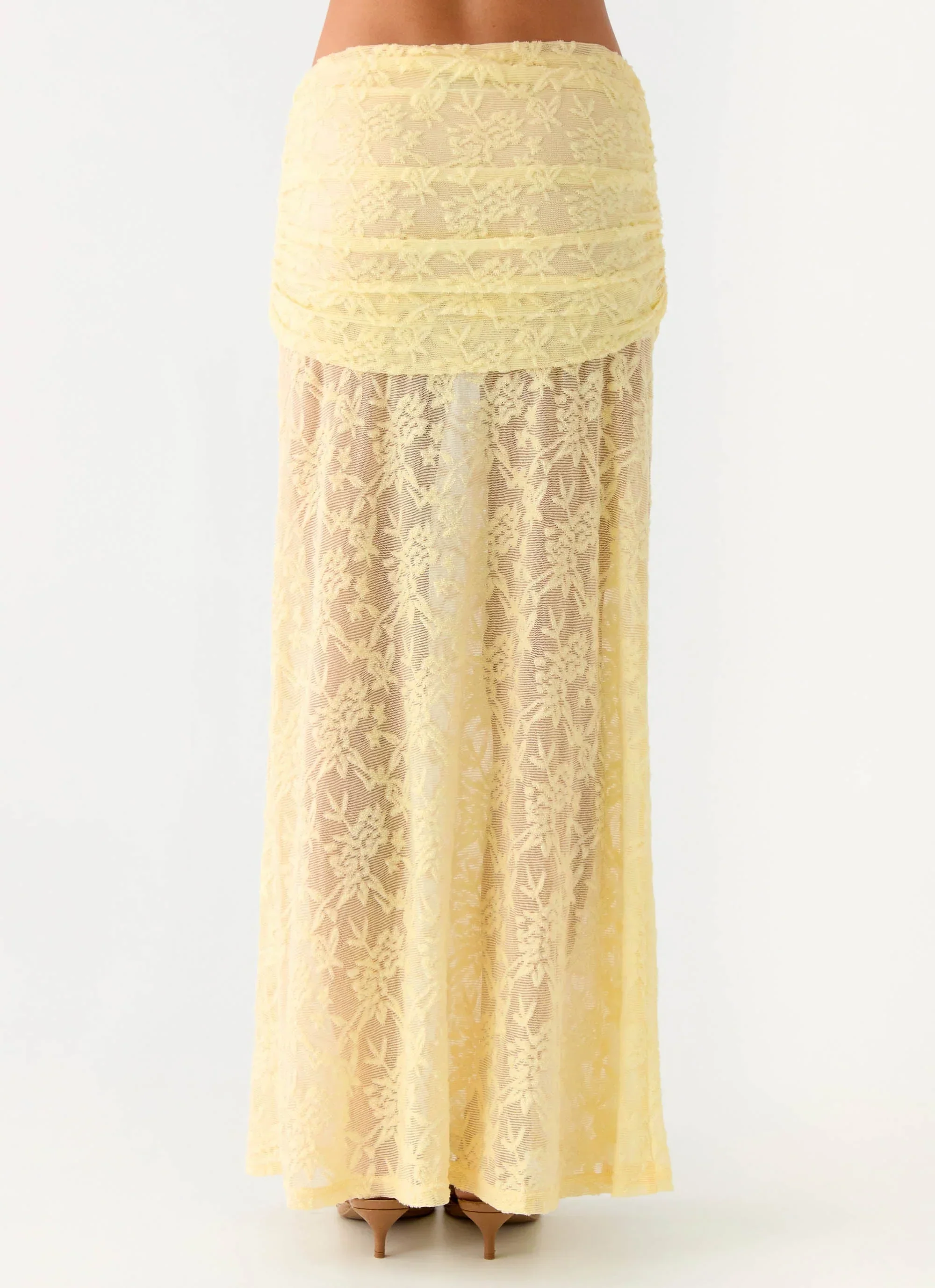 Farruko Jacquard Maxi Skirt - Butter